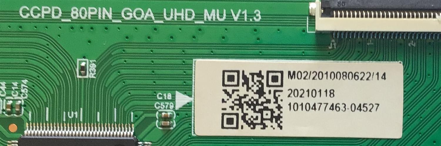 T-CON PARA TV JVC / NUMERO DE PARTE 513C4954M02 / CCPD_80PIN_GOA_UHD_MU / 2E03562A0 / E503744 / CCPD_80PIN_G0A_UHD_MU / CCPD_80PIN_GOA_UHD_MU V1.3 / KB6160A / PANEL CC500PV7D VER.03 / CC580PV7D / CC580PV7D VER.03 / MODELOS LT-50MAW705 / LT-58MAW705 - Imagen 2
