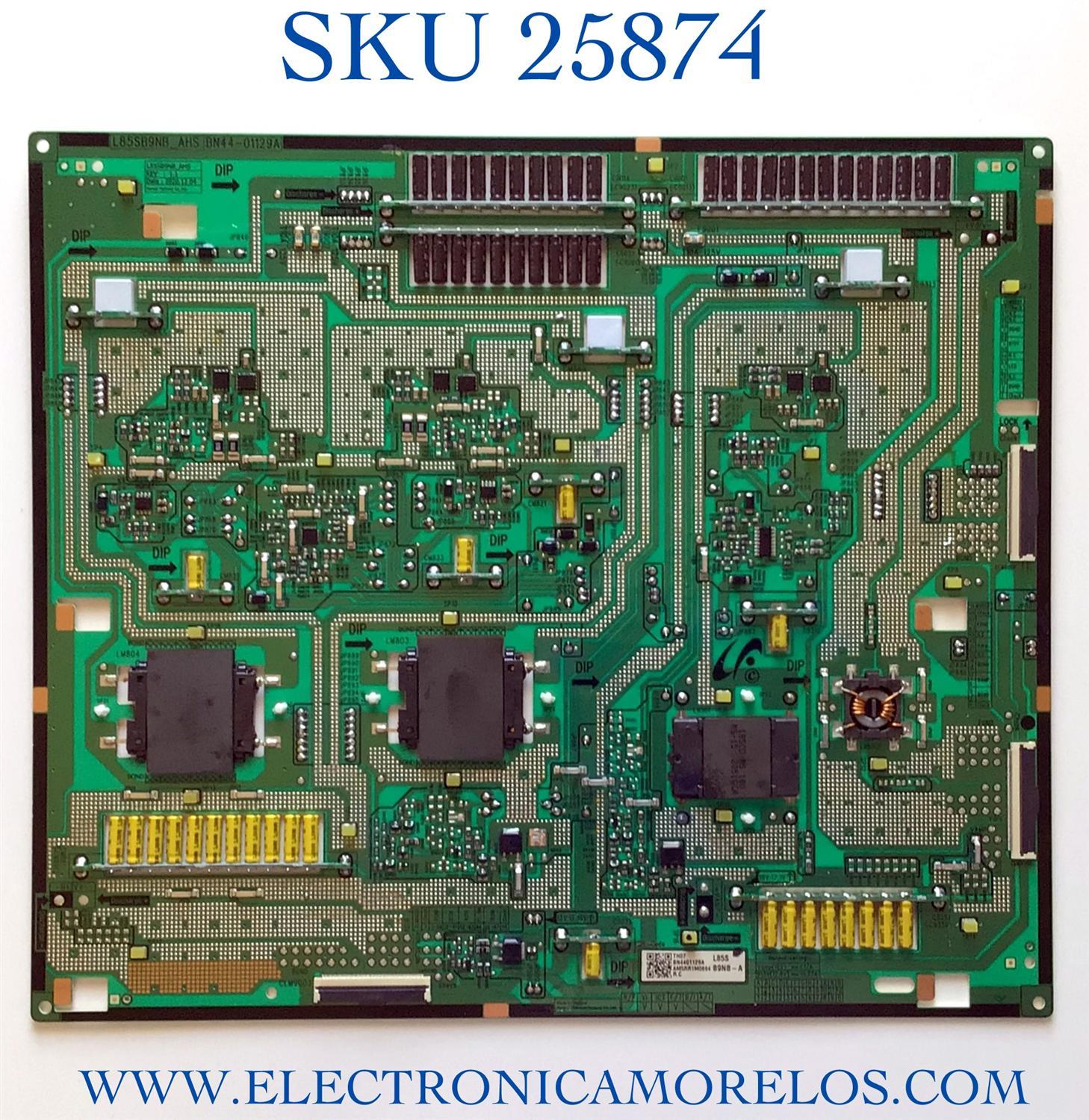 FUENTE DE PODER PARA TV SAMSUNG QLED NEO 8K / NUMERO DE PARTE BN44-01129A / BN4401129A / L85SB9NB_AHS / PANEL CY-TA085JMAV1H / DISPLAY BN96-52443A / BN9652443A / MODELO QN85QN800 / QN85QN800AFXZA / QN85QN800AFXZA AA01