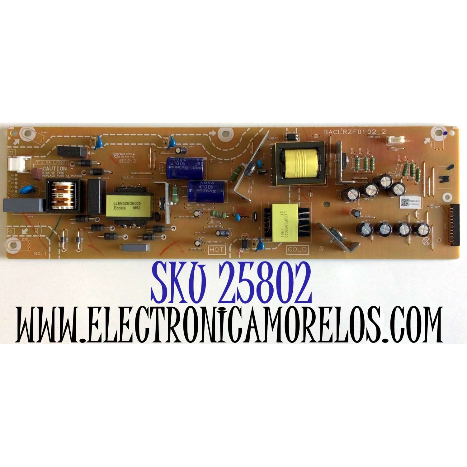 FUENTE DE PODER PARA TV PHILIPS / NUMERO DE PARTE ACLRX022 / BACLRZF0102 2 / BACLRZF01 02 2 / BACLRZF01022 / MODELO 55PFL5604/F7