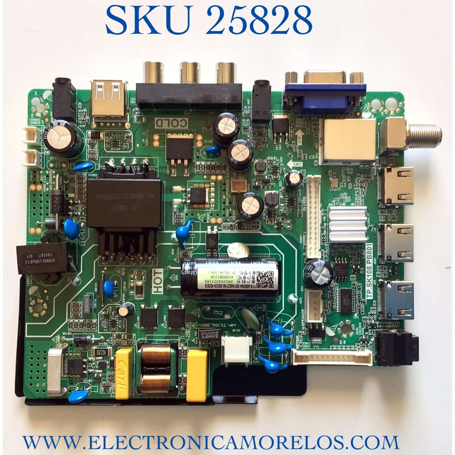 MAIN FUENTE PARA TV WESTINGHOUSE 4100081258 / TP.SK108.PB801 / 260104022160 / DISPLAY PT50GT01-03 / MODELO WD50FB1200