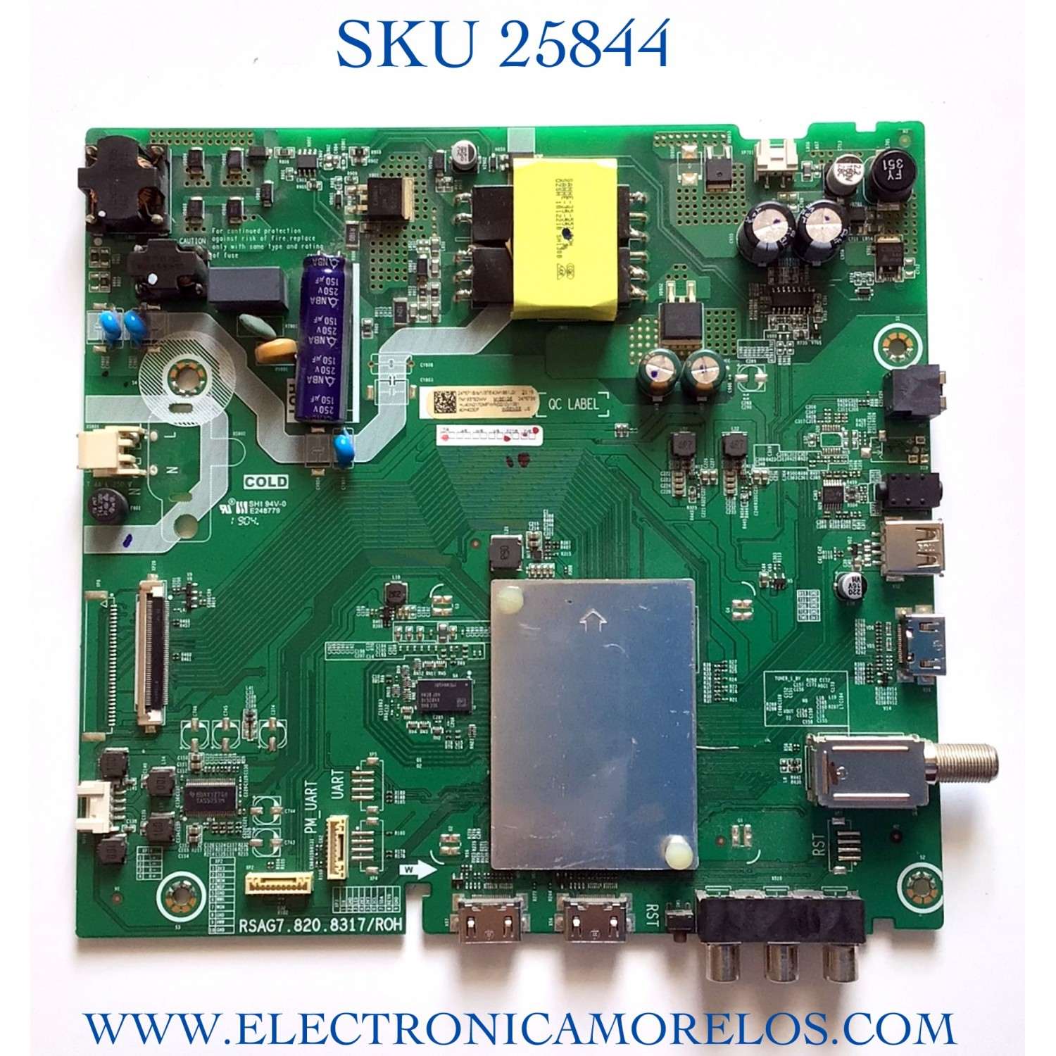 MAIN FUENTE PARA TV HISENSE MAIN 247571 / RSAG7.820.8317/ROH / 3TE40M1851J2 / TM193T62WV / M1851G5 / 2475738 / PANEL JHD400N2F31-TXL2QL/S5/GM/ROH / MODELO 40H4030F
