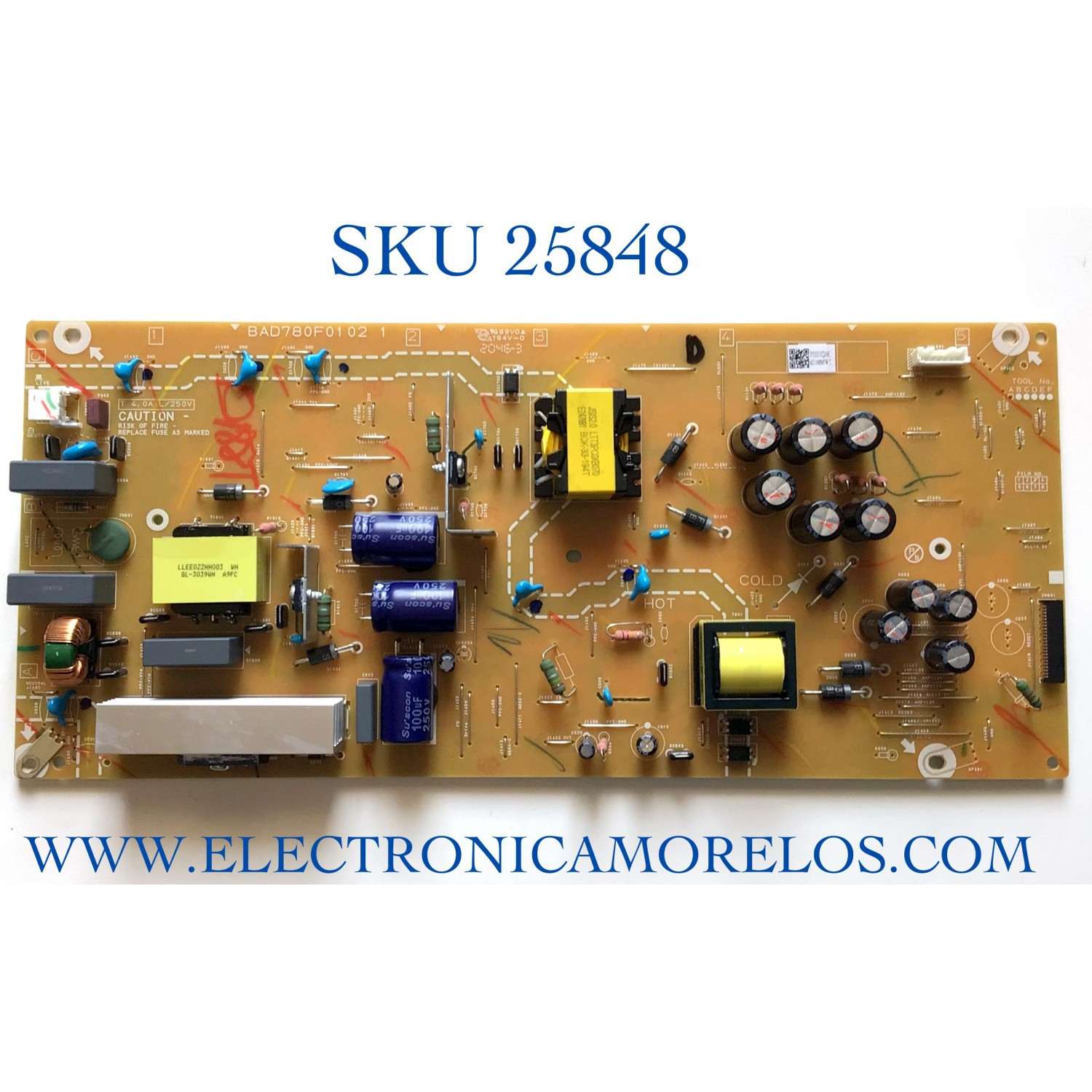 FUENTE PARA TV PHILIPS AD188MPWT / BAD780F0102 1 / P00002481 / MODELO  65PFL5766/F7
