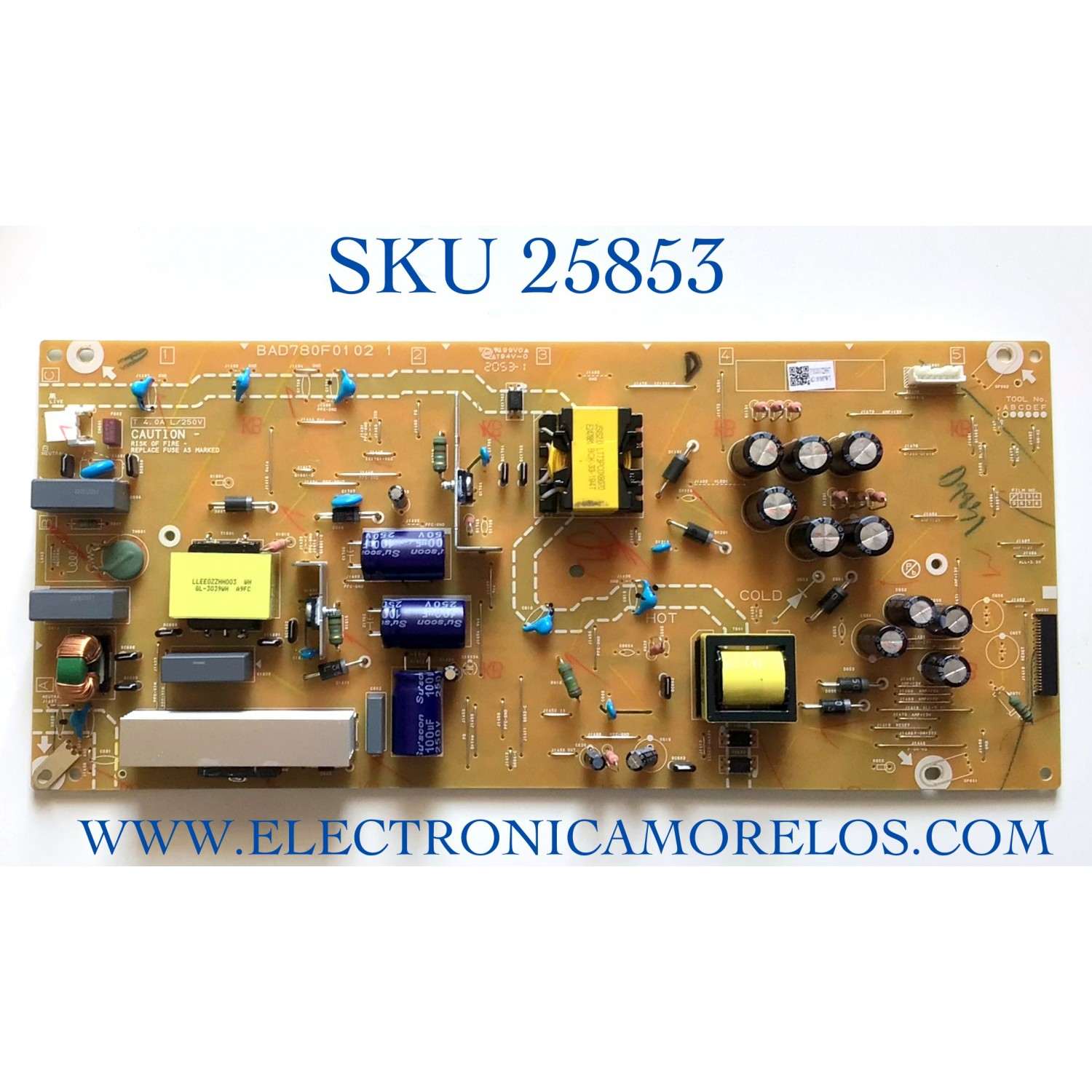 FUENTE PARA TV PHILIPS NUMERO DE PARTE AD183-MPWT  / BAD780F0102 1 / P000002997 / MODELO 65PFL5766/F7