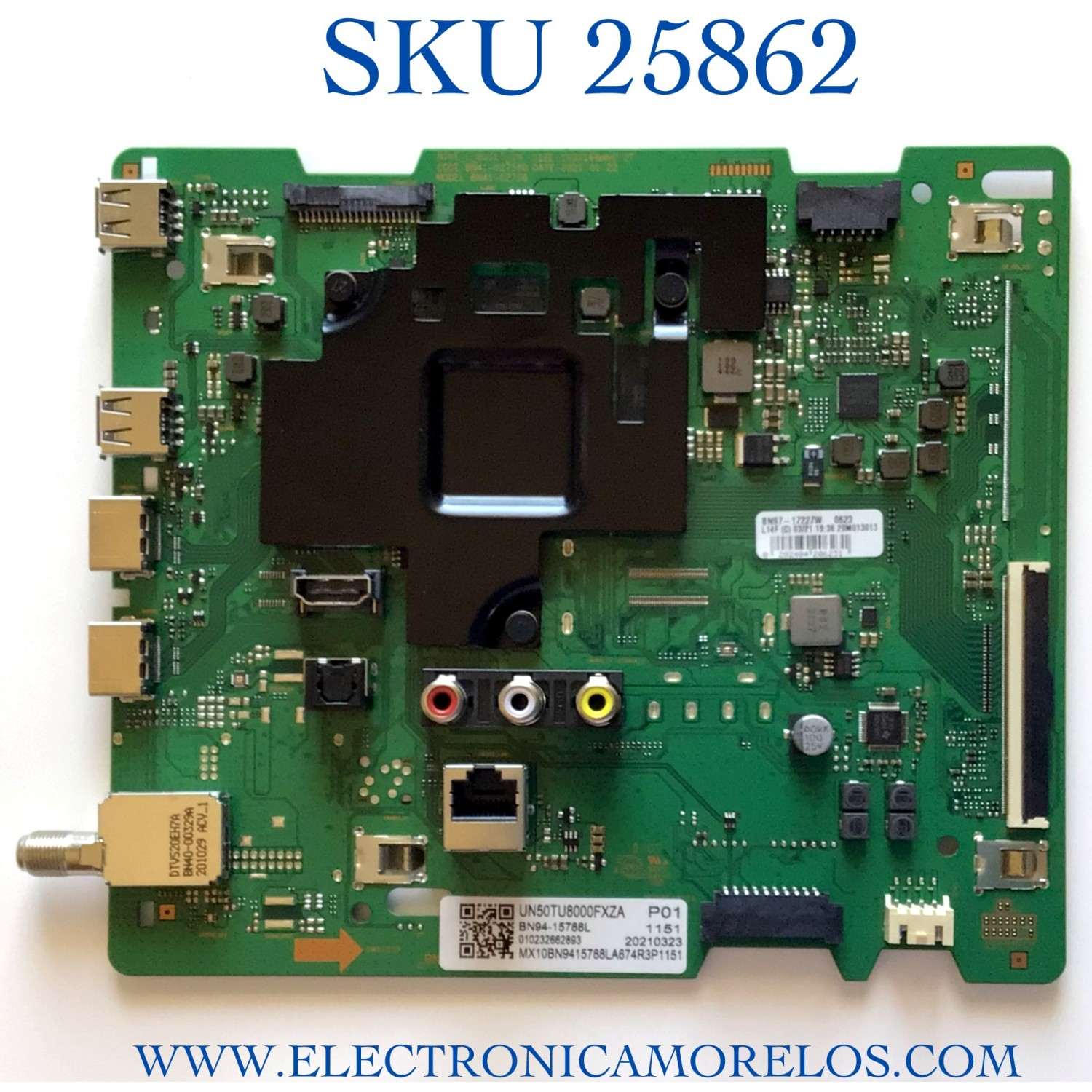 MAIN PARA TV SAMSUNG NUMERO DE PARTE BN94-15788L / BN41-02756D / BN97-17227W / PANEL CY-BT050HGAV1H / MODELO UN50TU8000FXZA AA17