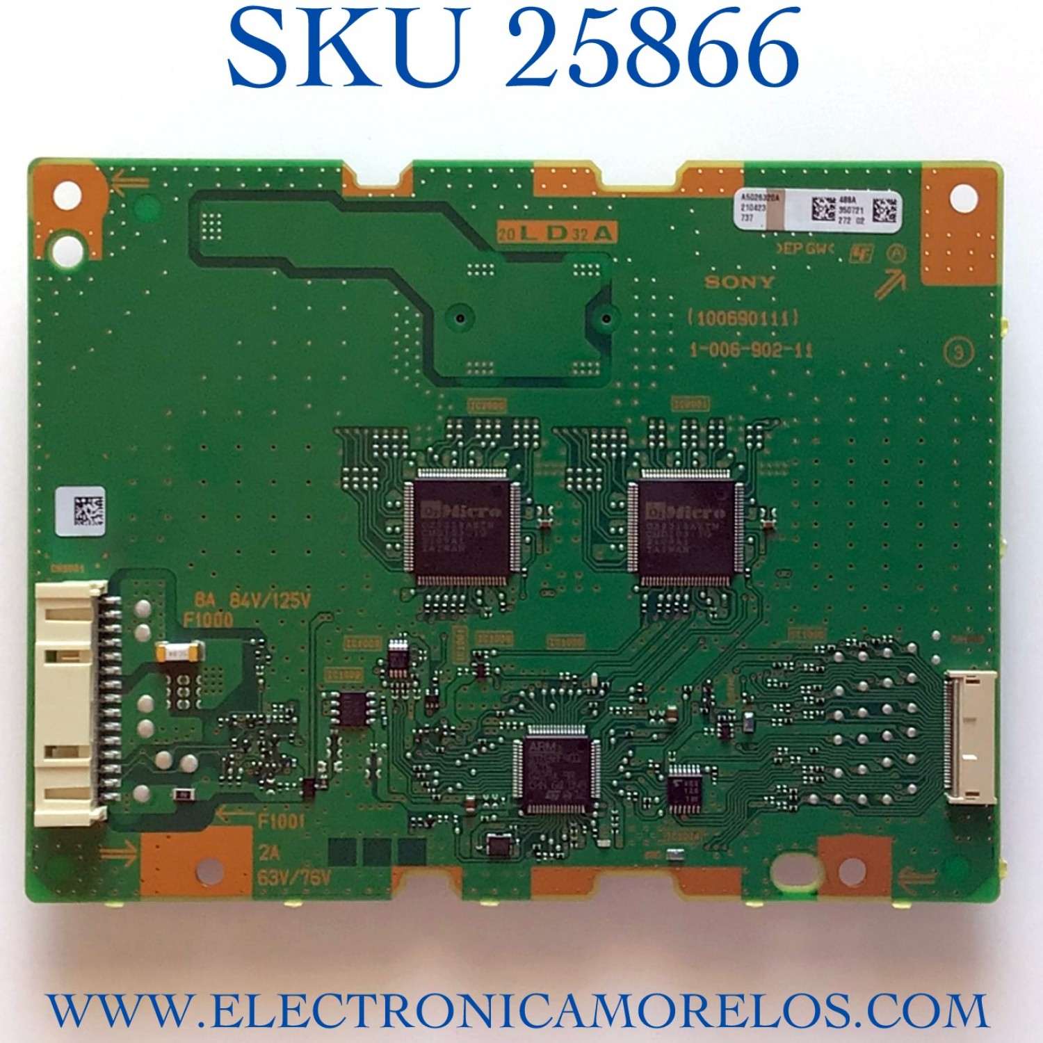 LED DRIVER PARA TV PARA TV SONY / NUMERO DE PARTE A-5026-320-A / A5026320A 488 / 1-006-902-11 / 100690111 / A-5026-320-A 488 / PANEL YDBM065DCS11 / MODELO XR-65X90J / XR65X90J / XR-65X90CJ / XR65X90CJ