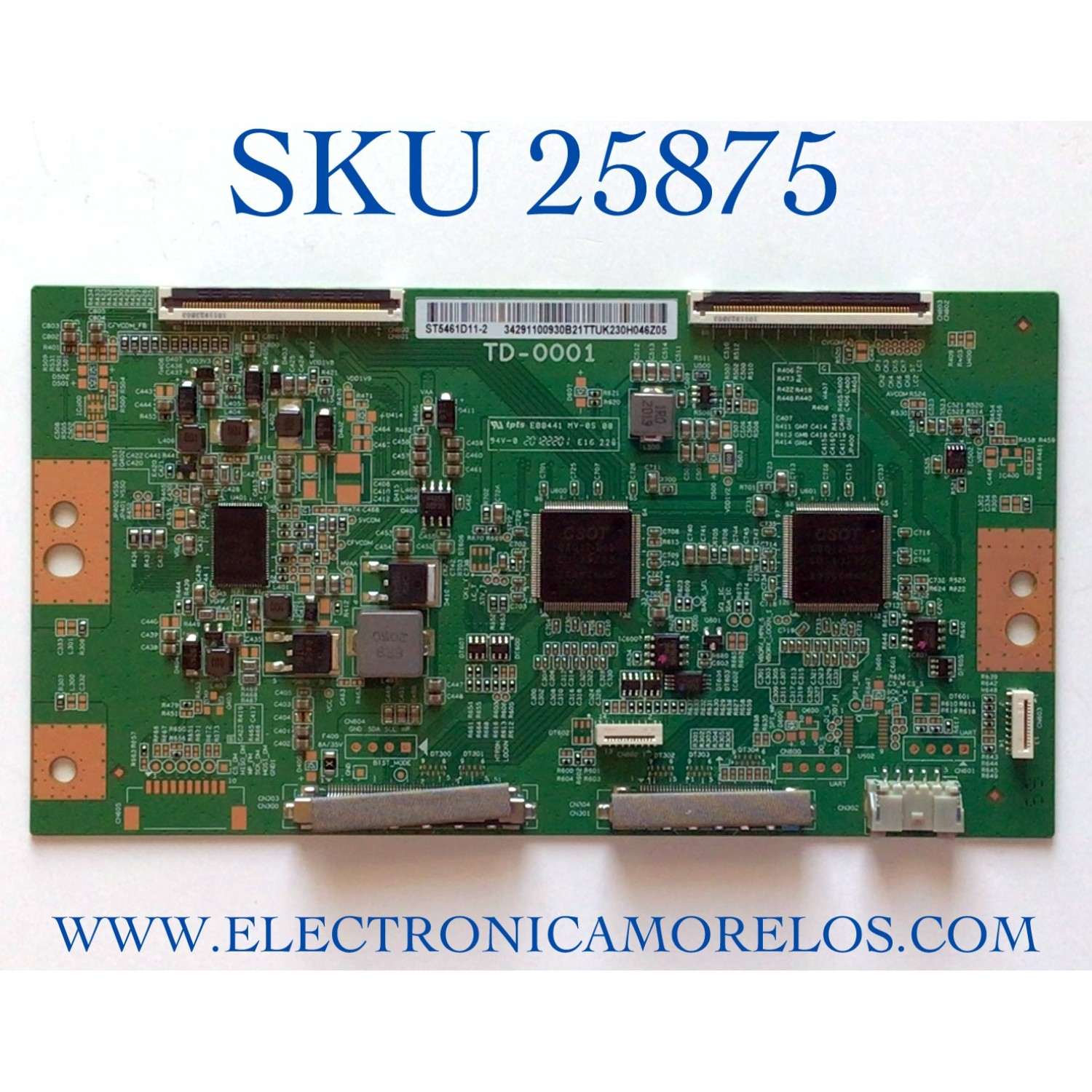 T-CON PARA TV SONY NUMERO DE PARTE ST5461D11-2 / TD-0001 / 34291100930B21T / PANEL YDBM055DCS11 / MODELO XR-55X90J / KD-55X85J / KD-55X85K