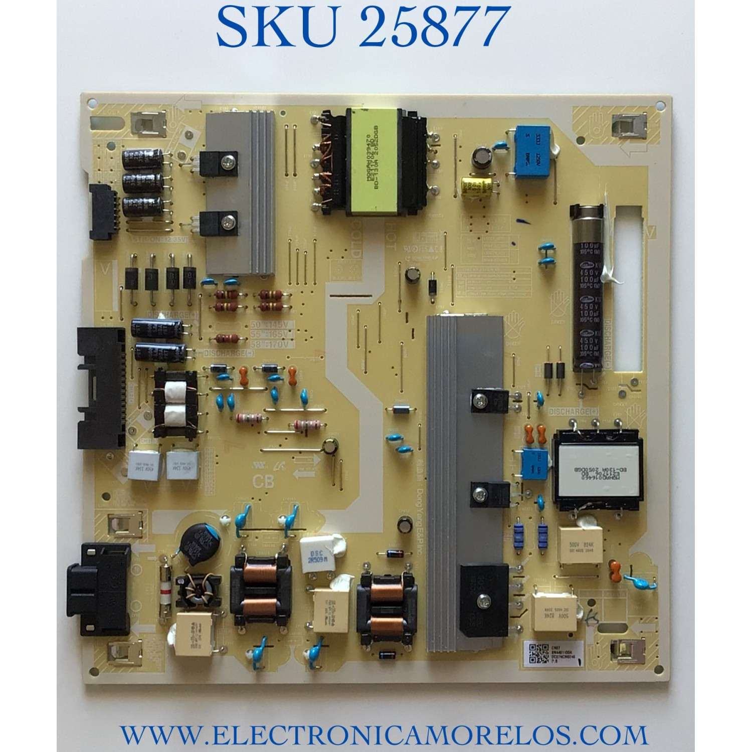 FUENTE DE PODER PARA TV SAMSUNG QLED 4K UHD SMART TV / NUMERO DE PARTE BN44-01100A / BN4401100A / L55E7_ADY / MODELOS QN50Q60 / QN50Q60AAFXZA DA01 / QN55Q60AAFXZA FB10 / QN50Q6D / QN50Q6DAAFXZA DA01 / QN55Q6DAAFXZA XQ11 / QN55Q6DAAFXZA XG08