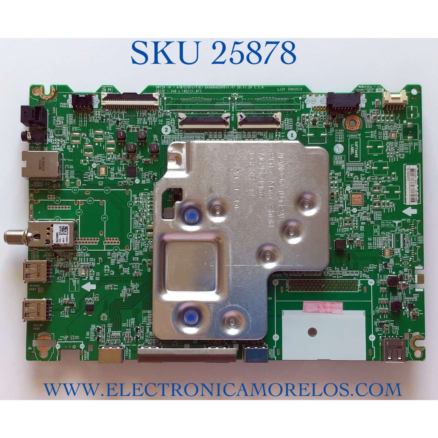 MAIN PARA TV LG 4K·UHD·HDR / NUMERO DE PARTE EBT66676501 / EAX69462005 / 66676501 / EAX69462005(1.0) / PANEL NC820TQF-VXKH1 / DISPLAY V820DK1-Q01 D REV.C7 / MODELO 82UP8770PUA / 82UP8770PUA.BUSJLKR