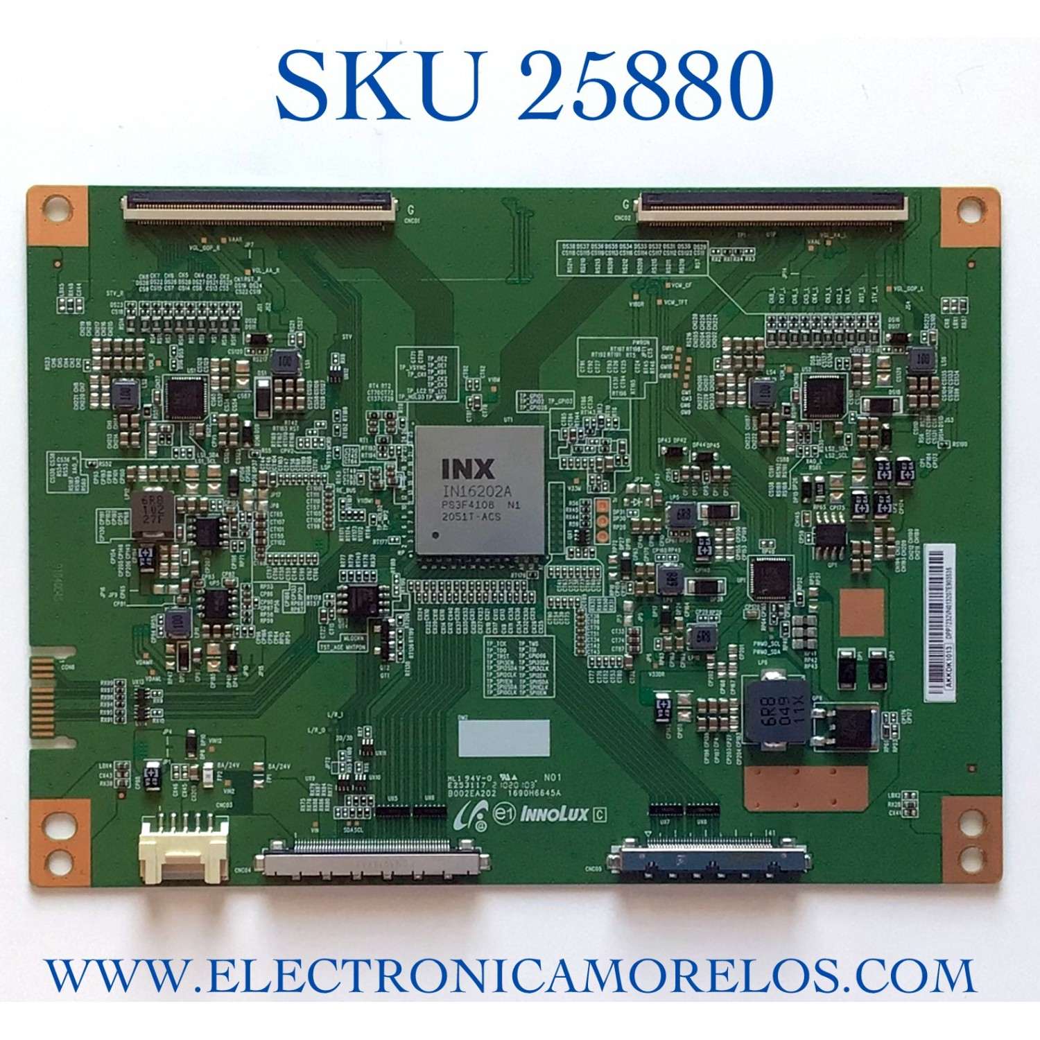 T-CON PARA TV / NUMERO DE PARTE AKKDK1013 / E253117 / 1690H6645A / B002EA202 / PANEL NC820TQF-VXKH1 / DISPLAY V820DK1-Q01 D REV.C7 / MODELO 82UP8770PUA / 82UP8770PUA.BUSJLKR