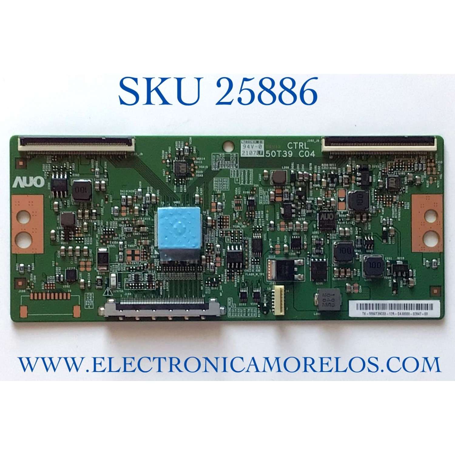 T-CON PARA TV SONY / NUMERO DE PARTE 5550T39C03 / 55.50T39.C03 / 50T39 C04 / 50T39-C04 / PANEL YSBM050CNU11 / DISPLAY T500QVN04.2 / MODELO KD-50X80J