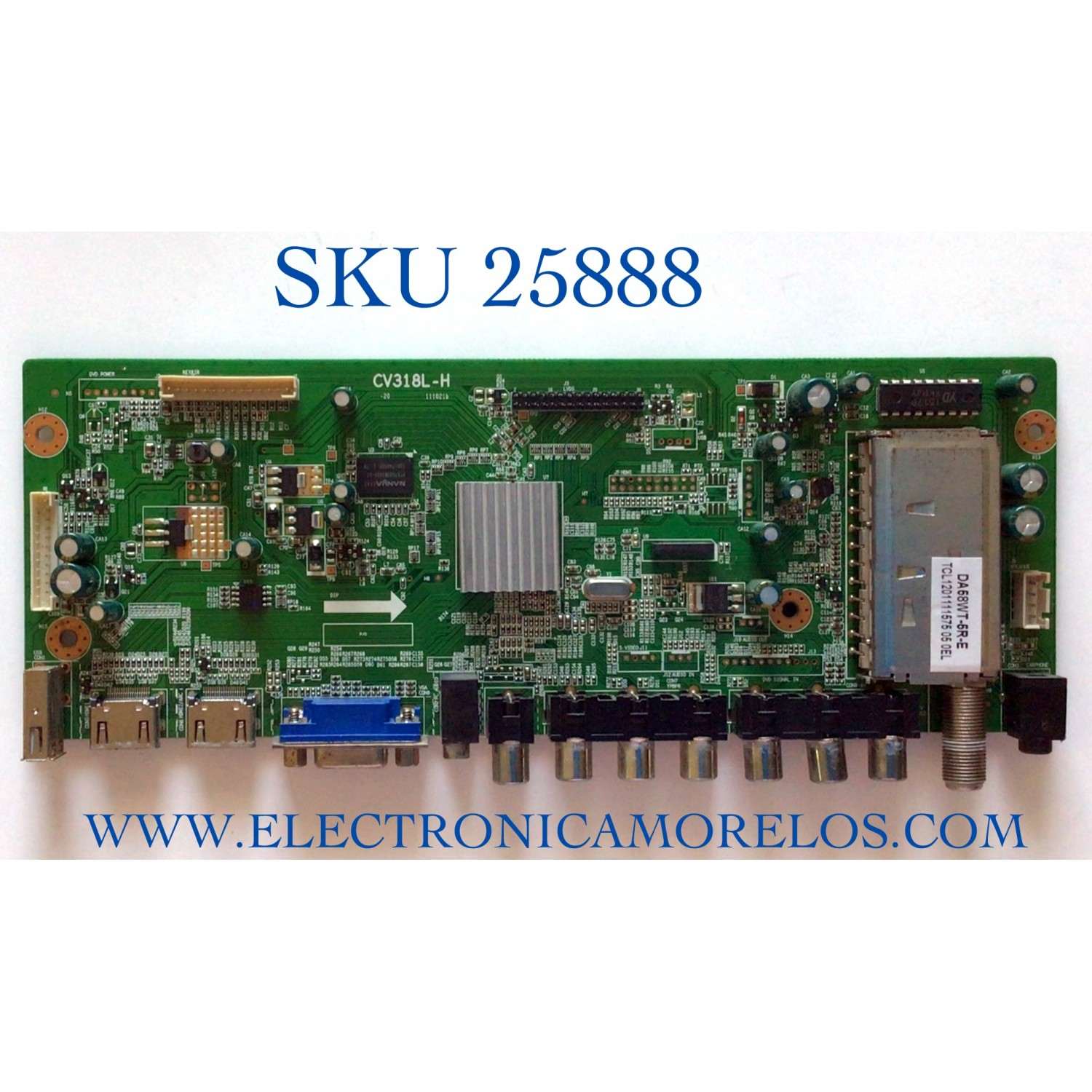 MAIN PARA TV INSIGNIA NUMERO DE PARTE SMT120206-20504 / CV318L-H / PANEL V236H1 -L01 REV.C4 / MODELO NS-24L240A13