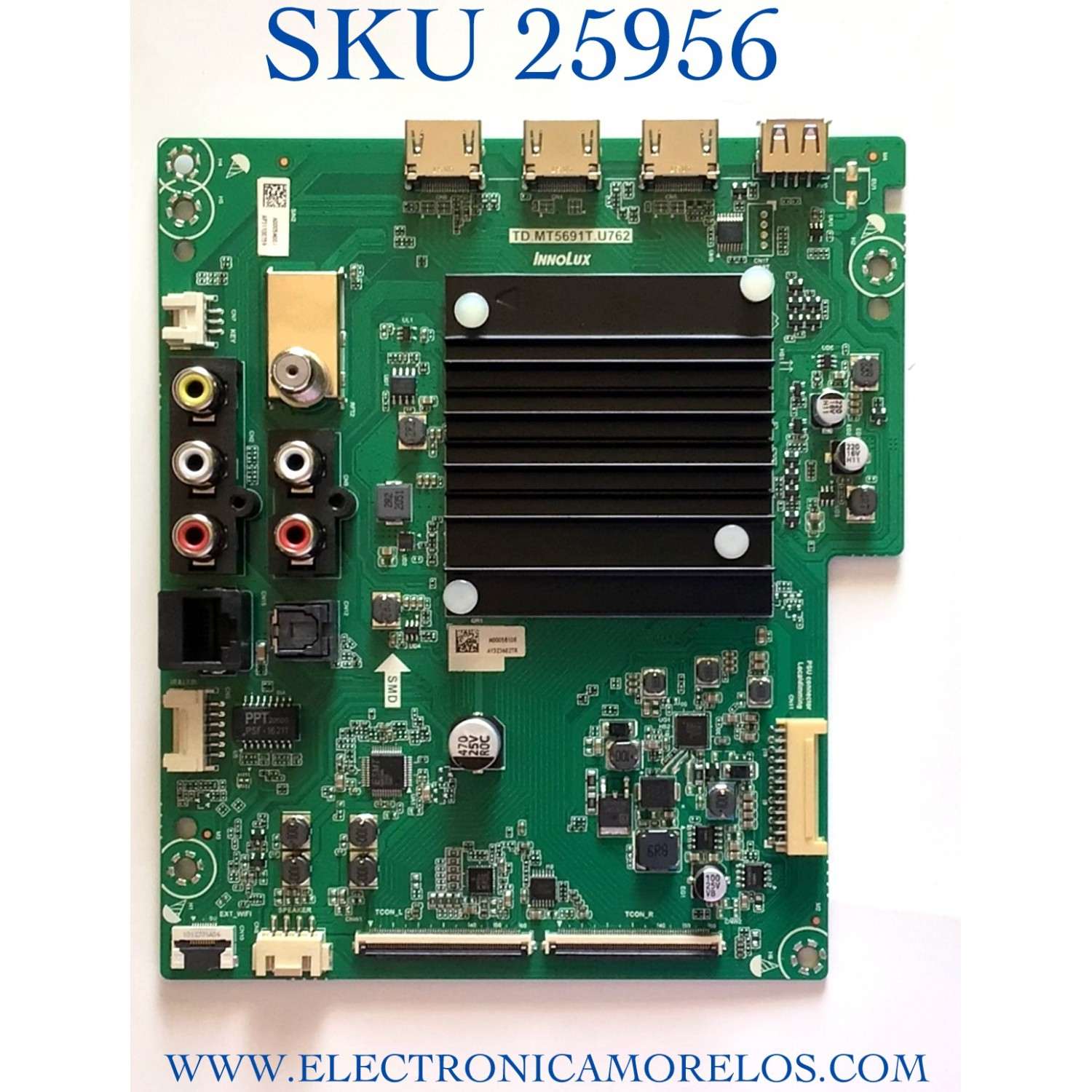 MAIN PARA TV VIZIO 4K QUANTUM UHD SMART TV / NUMERO DE PARTE TD.MT5691T.U762 / 192E214005A / E248237 / A0005M00J / M0005B10R / PANEL V650DJB-E03 REV.C1 / MODELO M65Q6-J09 / M65Q6-J09 LINIF8