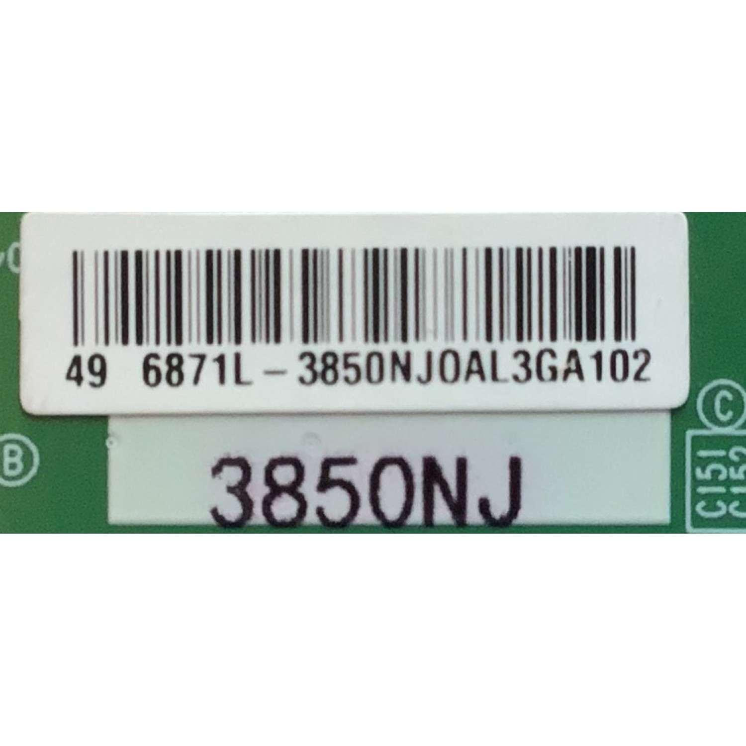 T-CON PARA TV LG NUMERO DE PARTE 6871L-3850N / 6870C-0532B / 3850NJ / PANEL NC490DUE-AAFX1 / MODELO 49LT340CX0UB.BUSYLJM - Imagen 2