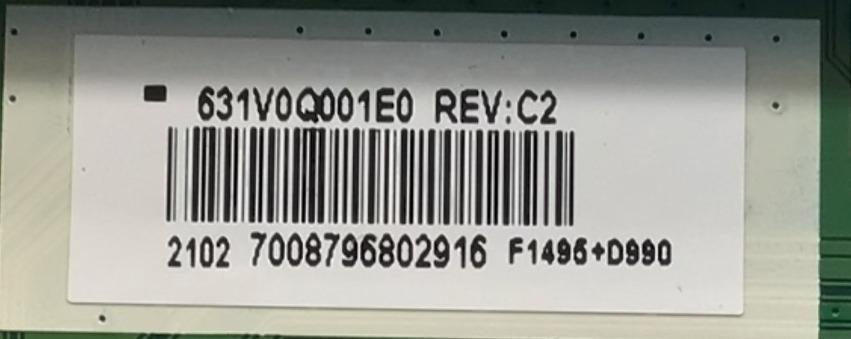 MAIN PARA TV TOSHIBA / NUMERO DE PARTE 631V0Q001E0 / VTV-L55736 / 631V0Q001E0 REV:C2 / UCM8 VTV-L55736 REV:1 / MODELO 43LF621U21 - Imagen 2