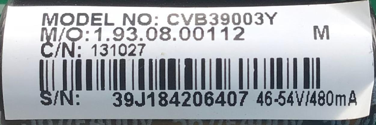 FUENTE PARA TV INSIGNIA NUMERO DE PARTE 131027 / CVB39003 / 1.93.08.00112 / MODELO NS-32DD200NA14 - Imagen 2