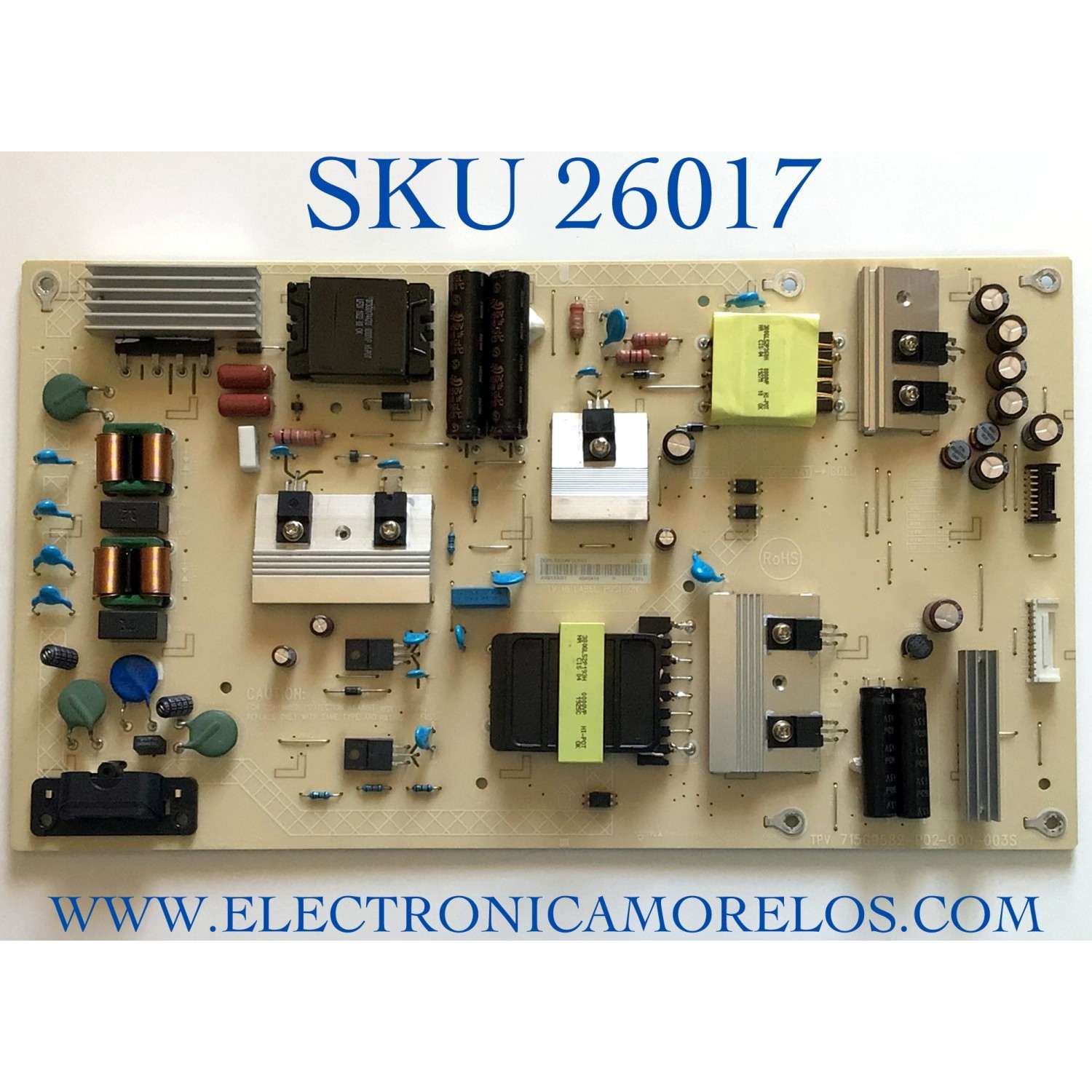 FUENTE PARA TV ELEMENT PLTVJI401XXG1 / 715G9582-P02-000-003S / (X)PLTVJI401XXG1 / PANEL TPT650J1-QUBF90.K REV:9WP0Z / MODELO  E4ST6519RKU