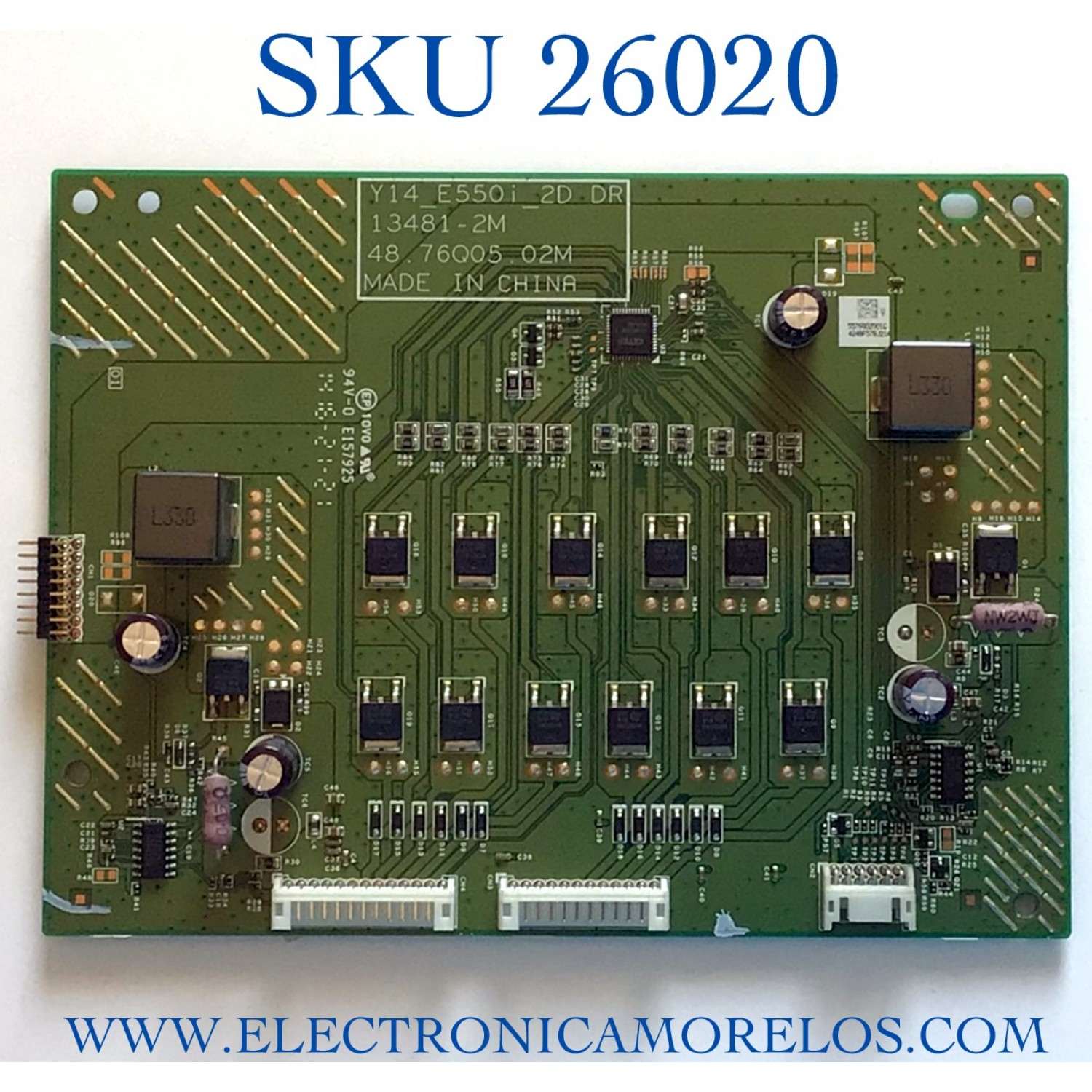 LED DRIVER PARA TV VIZIO NUMERO DE PARTE 5576Q020016 / 55769020016 / Y14_E550I_2D / 13481-2M / 48.76Q05.02M / MODELO  E550I-B2 LWZ2PPAQ