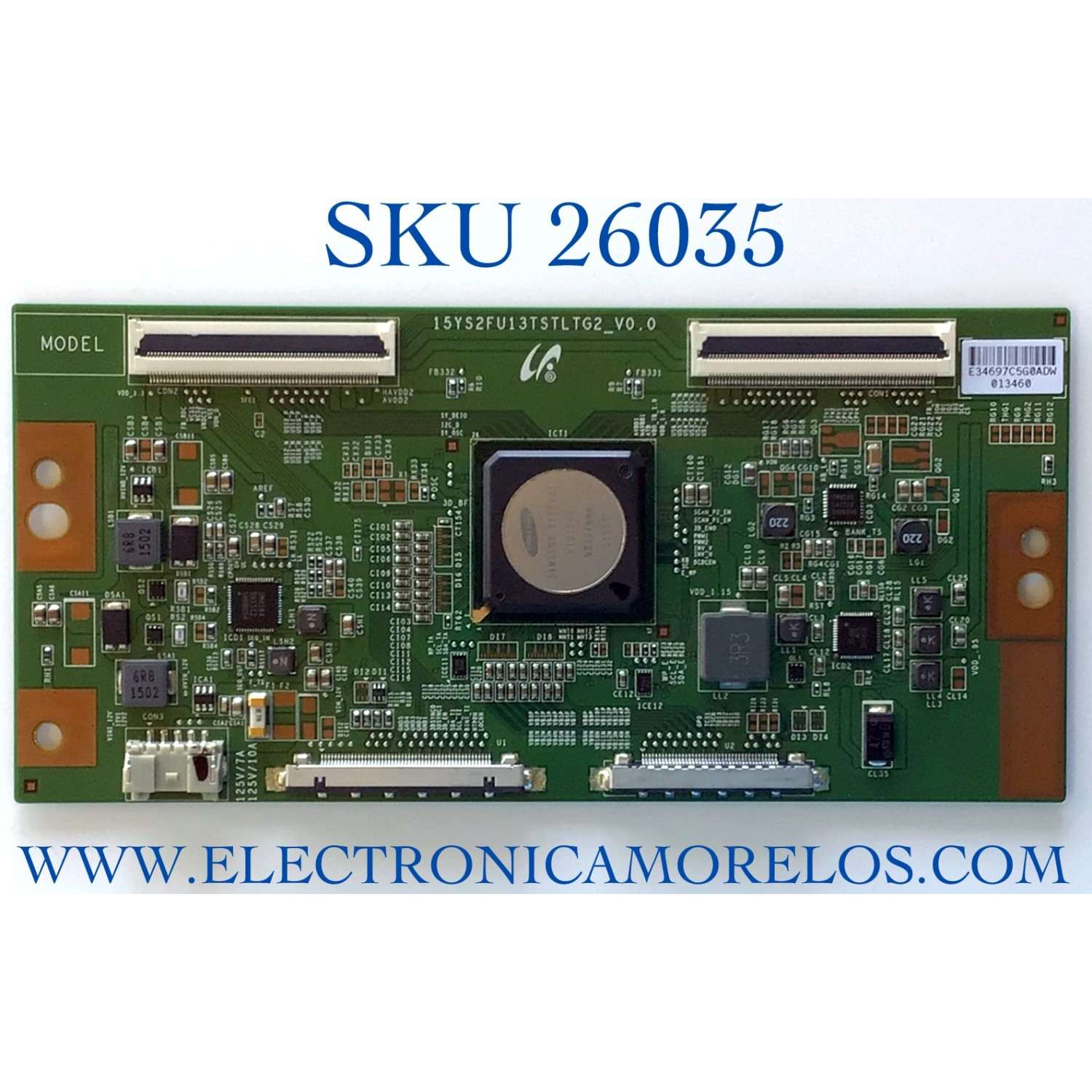T-CON PARA TV SONY NUMERO DE PARTE LJ94-34697C / 15Y2FU13TSTLTG2_V0.0 / 34697C / PANEL SYV5543 / MODELO  XBR-55X810C