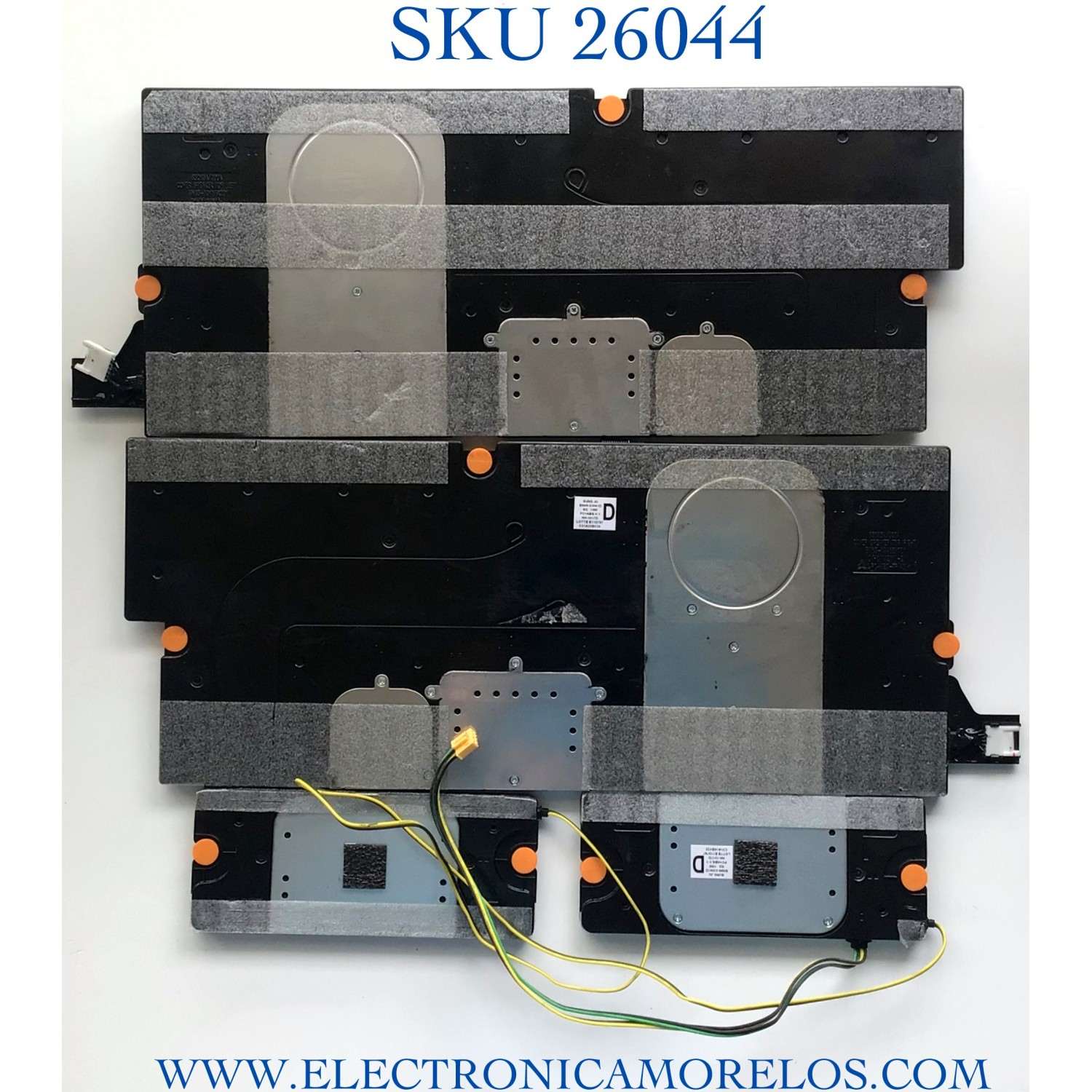 KIT DE BOCINAS PARA TV SAMSUNG NUMERO DE PARTE BN96-53041D / BN96-53041F / BN63-19468X001 / BN63-19466X001 / 65Q85A / Q90A / PANEL CY-TA065FLHV1H / MODELO QN65QN90AAFXZA CA01 / QN65QN90AAFXZA