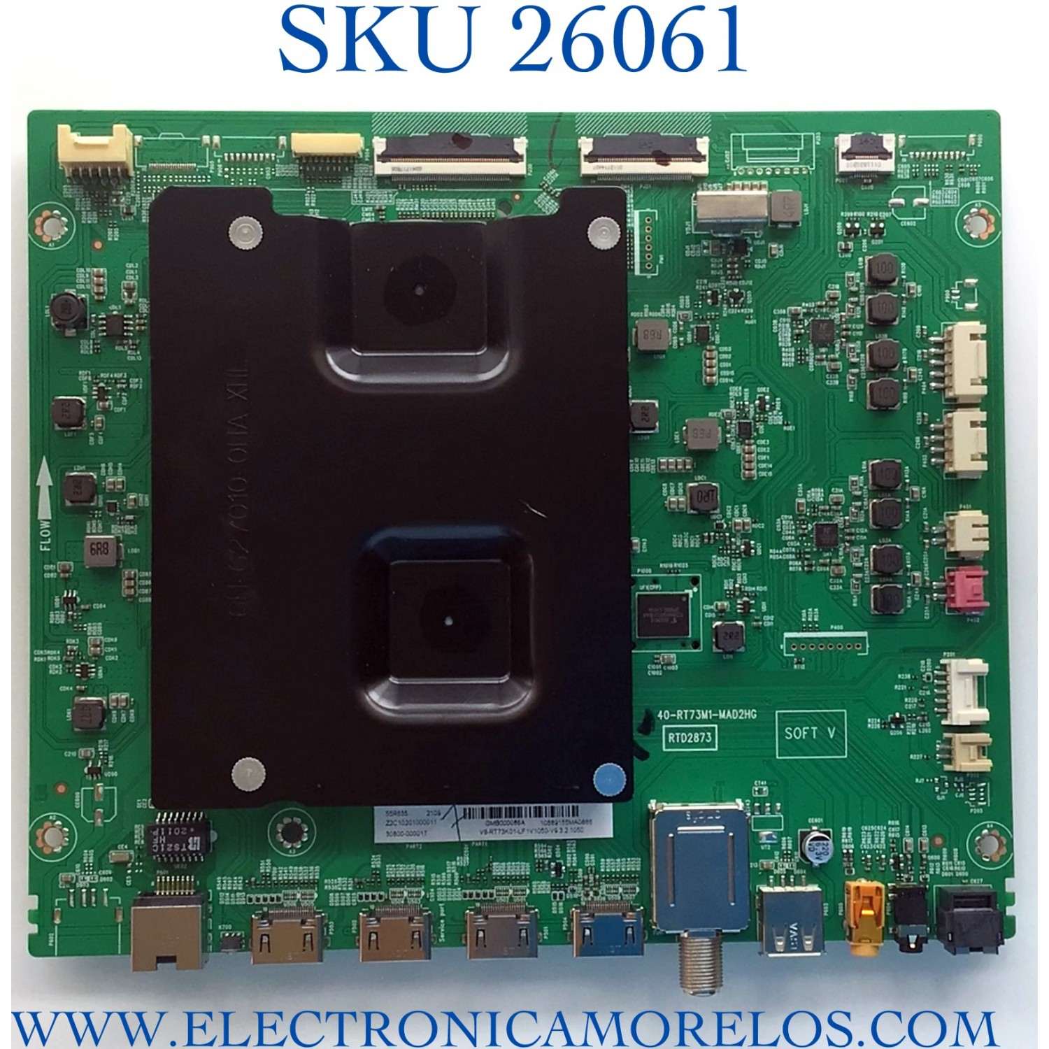 MAIN PARA TV TCL NUMERO DE PARTE 30800-000017 / 40-RT73M1-MAD2HG / V8-RT73K01-LF1V1050-V9 / PANEL LVU550NDHL / MODELO 55R635 / 65R635