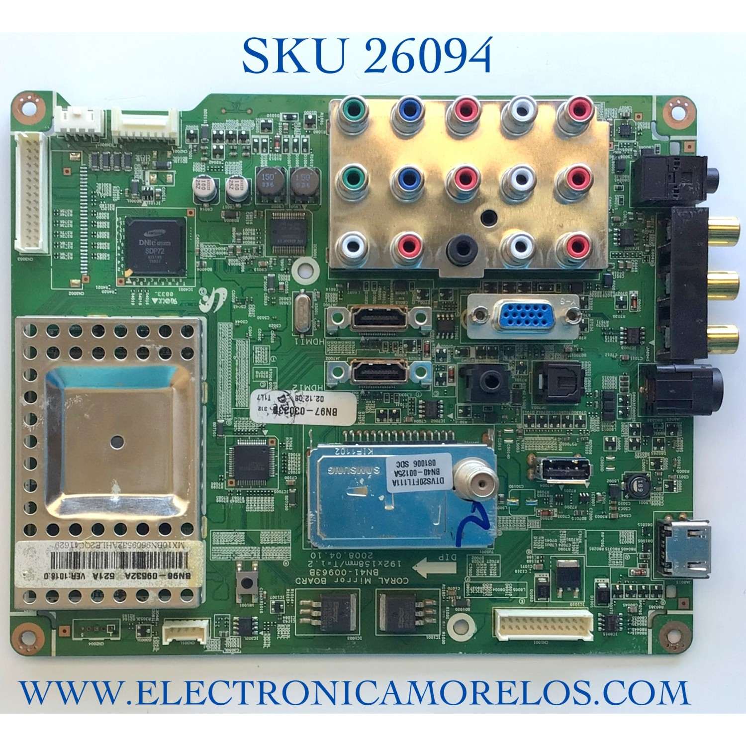MAIN PARA TV SAMSUNG NUMERO DE PARTE BN96-09532A / BN41-00963B / BN97-03033B / PANEL LTF320AA01 / MODELO LN32A450C1DXZA 