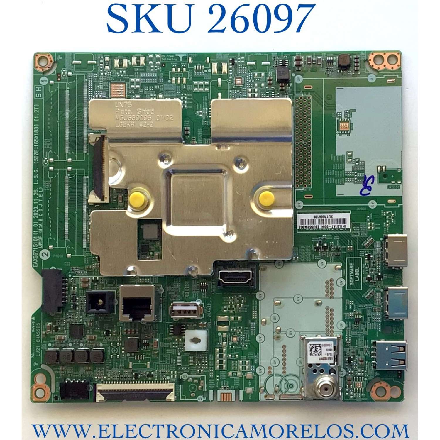 MAIN PARA TV LG NUMERO DE PARTE EBU66394903 / EAX69715101 / PANEL NC500DQG-VXHX7 / MODELO 50UP7560AUD.BUSJLJM / 50UP7560AUD