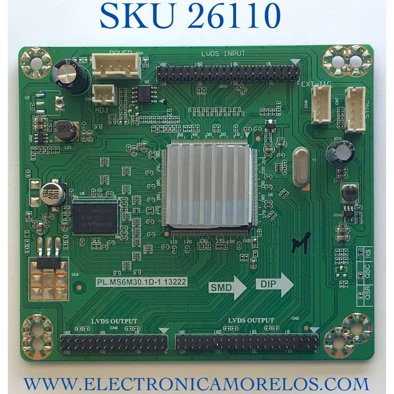LED DRIVER PARA TV RCA NUMERO DE PARTE A13092943 / PL.MS6M30.1D-1 13222 / RE3342B060-A1 / PANEL T550HN02.1 / MODELO LED55C55R120Q
