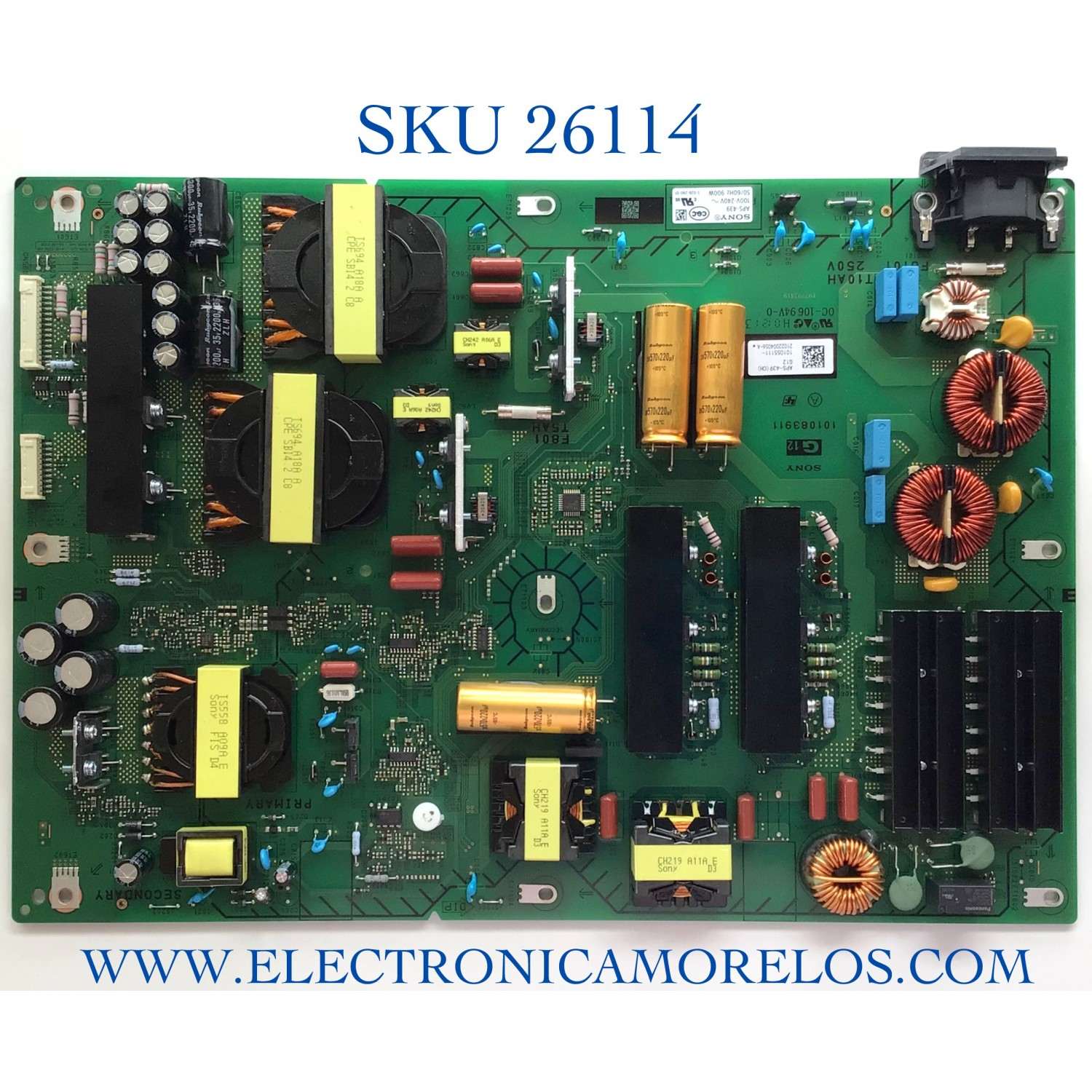 FUENTE PARA TV SONY TV / NUMERO DE PARTE 1-010-551-11 / 101055111 / APS-439 / 101083911 / APS-439(CH) / PANEL LE770AQP (AP)(A1) / MODELO XR-77A80J / XR77A80J / XR-77A80CJ / XR77A80CJ