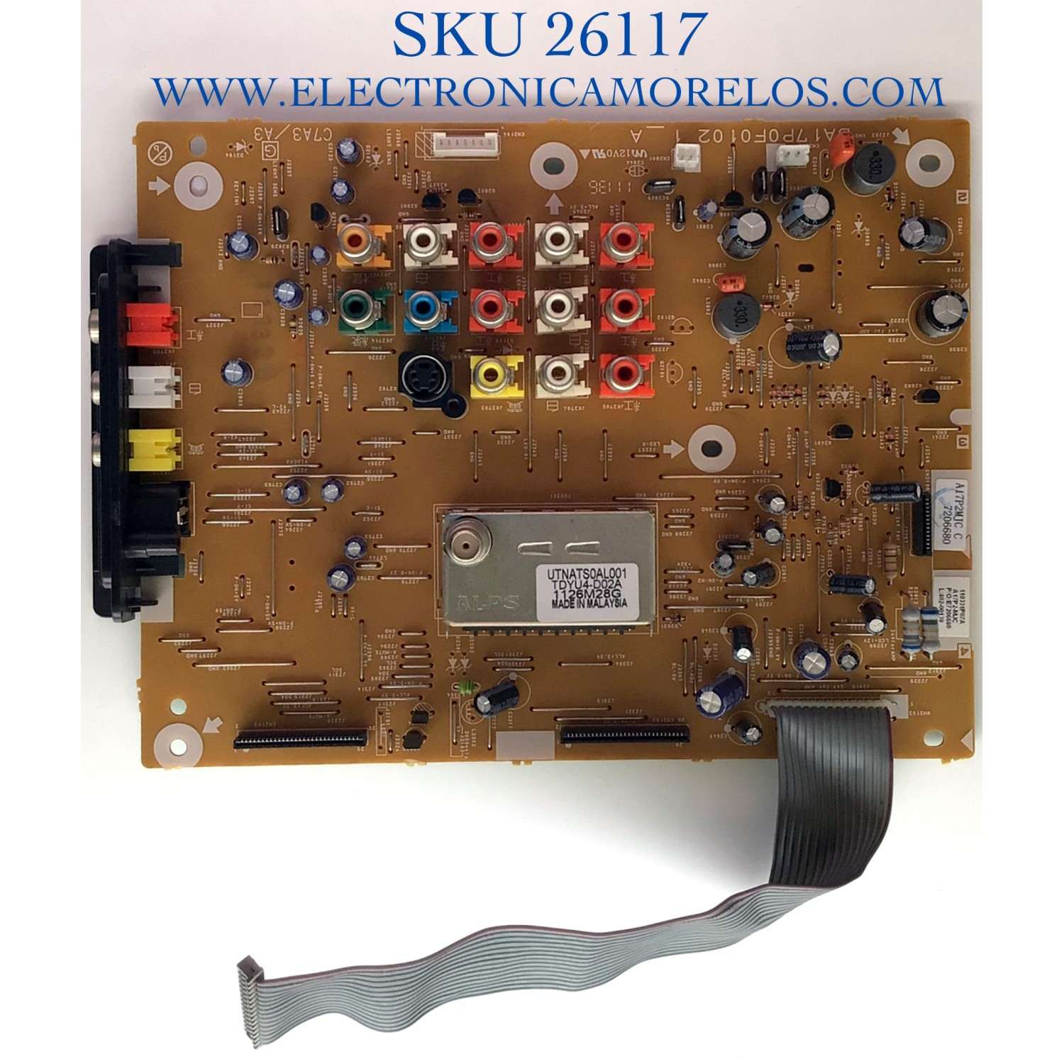 TARJETA AUDIO Y VIDEO PARA TV SYLVANIA A17P2-MJC / BA17P0F0102 / A17P2MJC / PANEL LTA400HM09 / MODELO LC401SS2