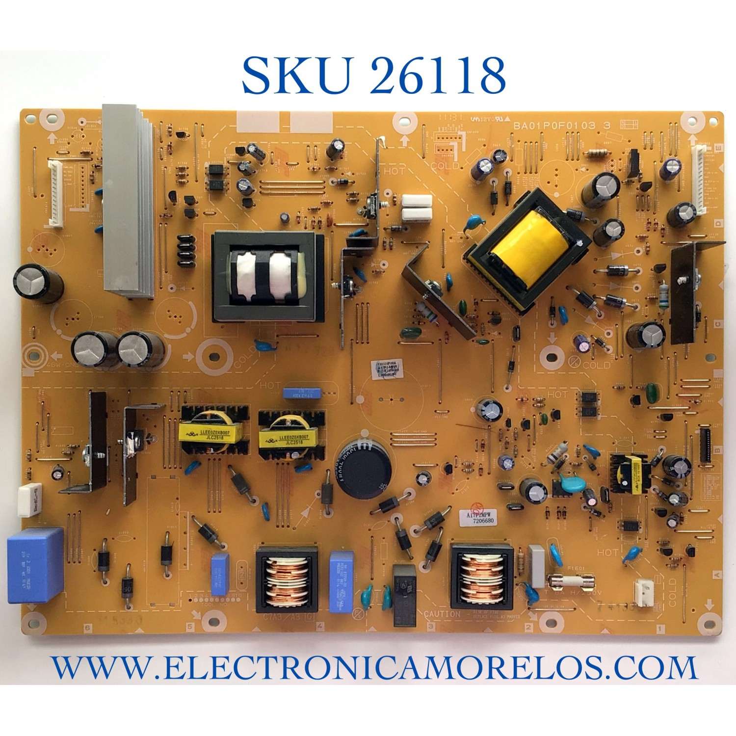 FUENTE PARA TV SYLVANIA NUMERO DE PARTE A17P2-MPW / BA01P0F0103 3 / A17P2MPW / PANEL LTA400HM09 / MODELO LC401SS2