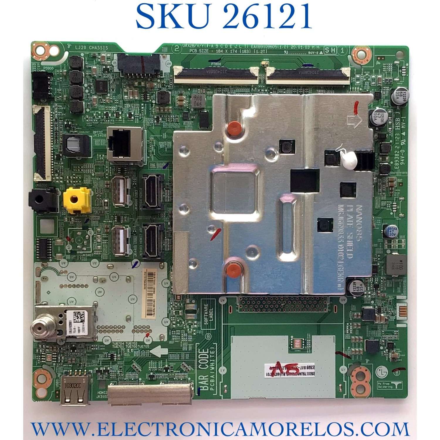 MAIN PARA TV LG 4K·UHD·HDR SMART TV / NUMERO DE PARTE EBT66768701 / EAX69109605 / 66768701 / EAX69109605(1.0) / PANEL NC750DQH-ABHR1 / DISPLAY HV750QUB-M7D / MODELO 75UN9070AUD / 75UN9070AUD.BUSFLKR