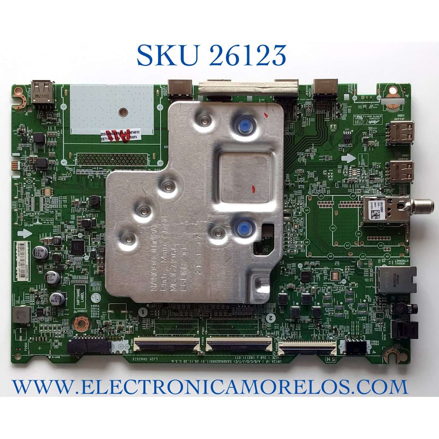 MAIN PARA TV LG NUMERO DE PARTE EBT66749101 / EAX69462005 / PANEL NC650EQH-AAKH1 / DISPLAY LC650EQP (SP)(A1) / MODELO 65NAN085APA.BUSYLKR / 65NAN085APA