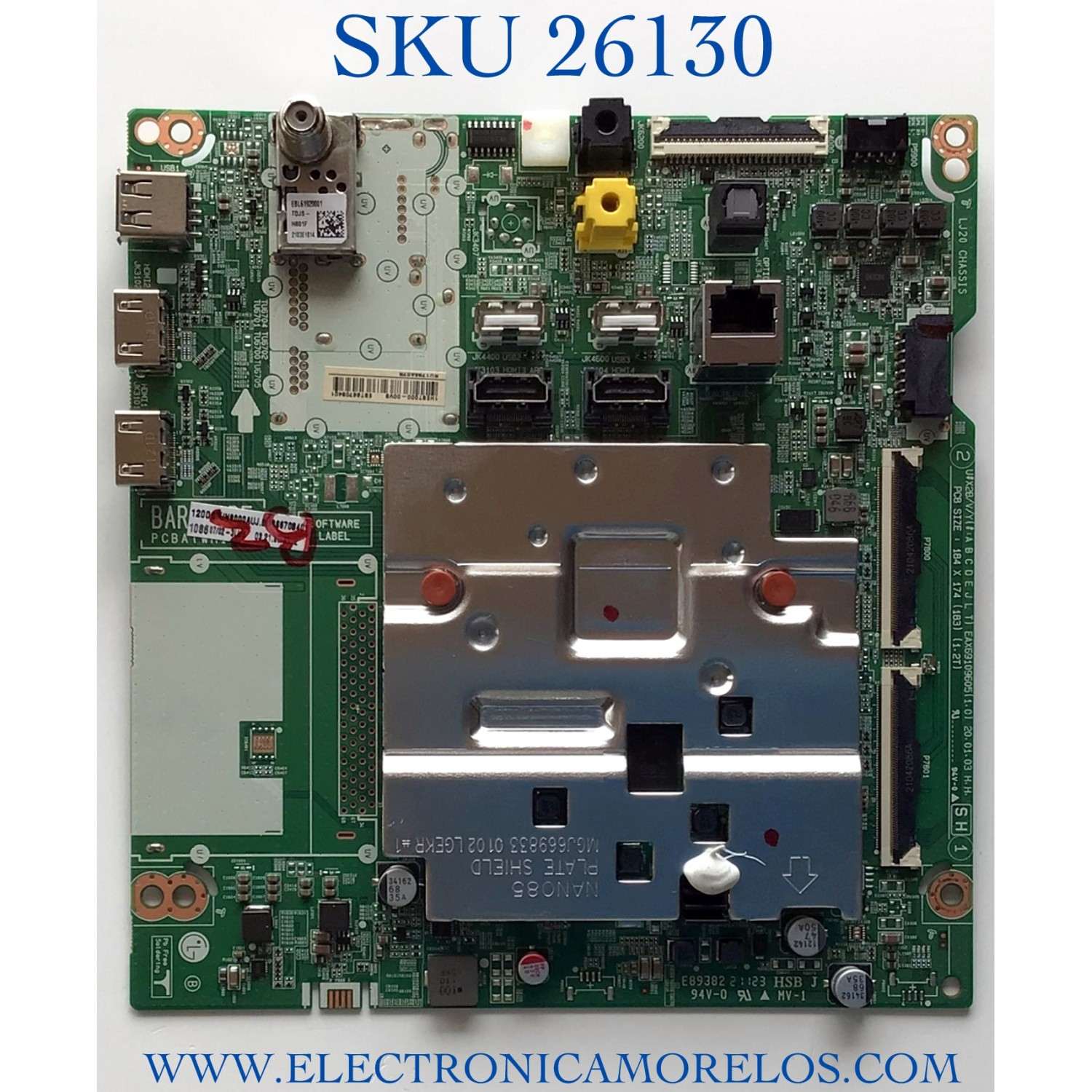 MAIN ORIGINAL PARA TV LG 4K UHD SMART TV / NUMERO DE PARTE EBT66708401 / EAX69109605 / EAX69109605(1.0) / 66708401 / PANEL NC650DQH-ABHX1 / DISPLAY HV650QUB-M9D REV.1.0 / MODELO 65UN9000AUJ.BUSFLKR / 65UN9000AUJ
