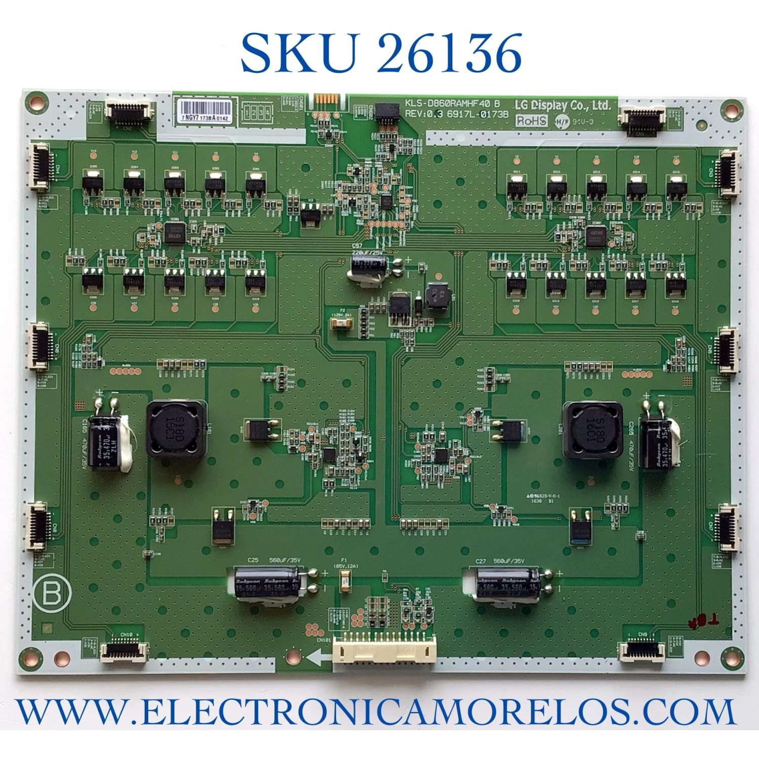 LED DRIVER PARA MONITOR LG NUMERO DE PARTE  6917L-0173B / KLS-D860RAMHF 40 B / PANEL LD860DBN-UJA1 / MODELO 86BH5C-B