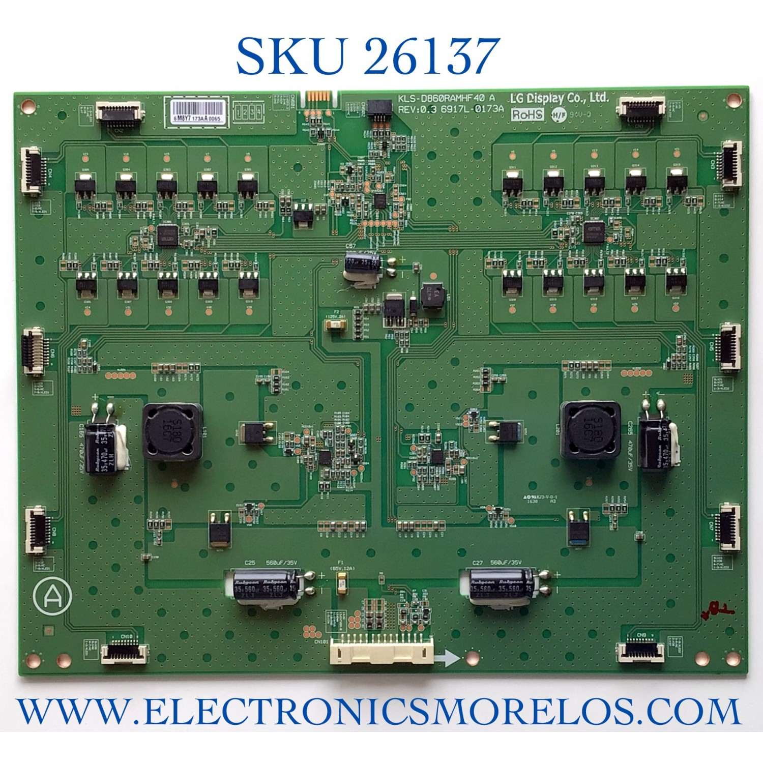 LED DRIVER PARA MONITOR LG NUMERO DE PARTE 6917L-0173A / KLS-D860RAMHF 40 B / PANEL LD860DBN-UJA1 / MODELO 86BH5C-B