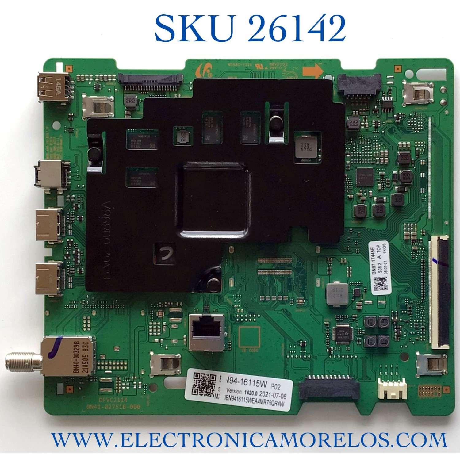 MAIN PARA TV SAMSUNG 4K·UHD·HDR / NUMERO DE PARTE BN94-16115W / BN41-02751B / BN97-17445E / BN9416115W / PANEL CY-BT043HGAR1V / MODELOS / UN43TU700DFXZA AE10 / AG15 / UN43TU7000FXZA AE10