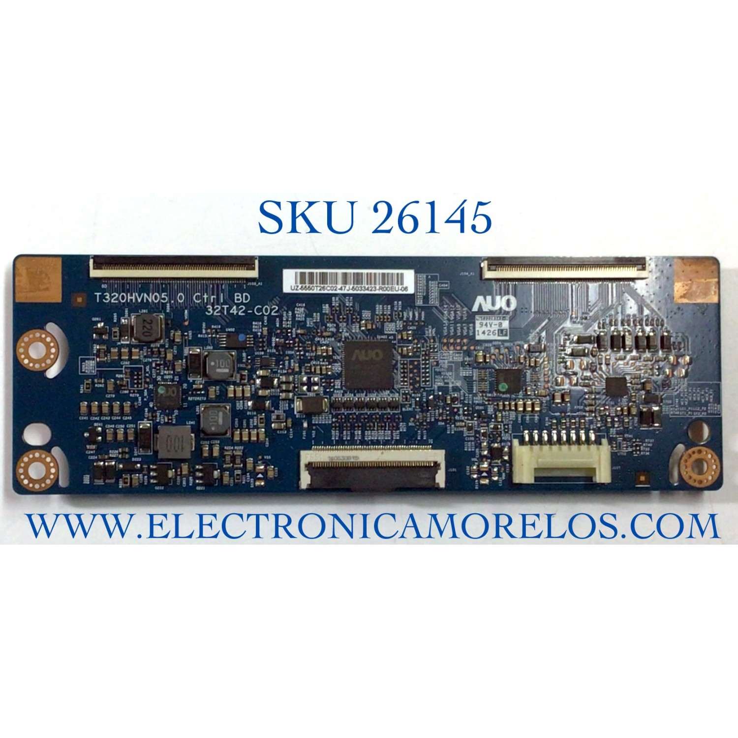 T-CON PARA TV SANSUI NUMERO DE PARTE 55.50T26.C02 / T320HVN05.0 / 32T42-C02 / 5550T26C02 / PANEL CX500DLEDM / MODELO SLED5018