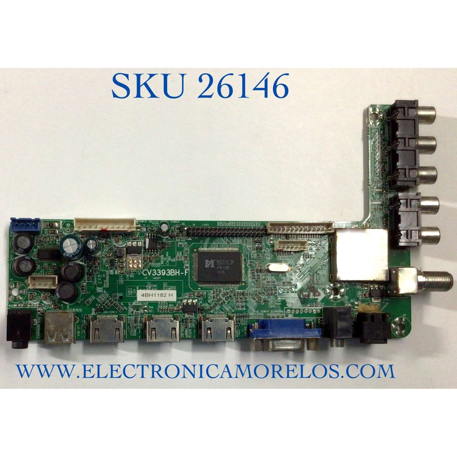 MAIN PARA TV SANSUI NUMERO DE PARTE 4BH1182 / CV3393BH-F / 1.80.60.00411 / 890.JRA-3393BH12-OH / PANEL CX500DLEDM / MODELO SLED5018