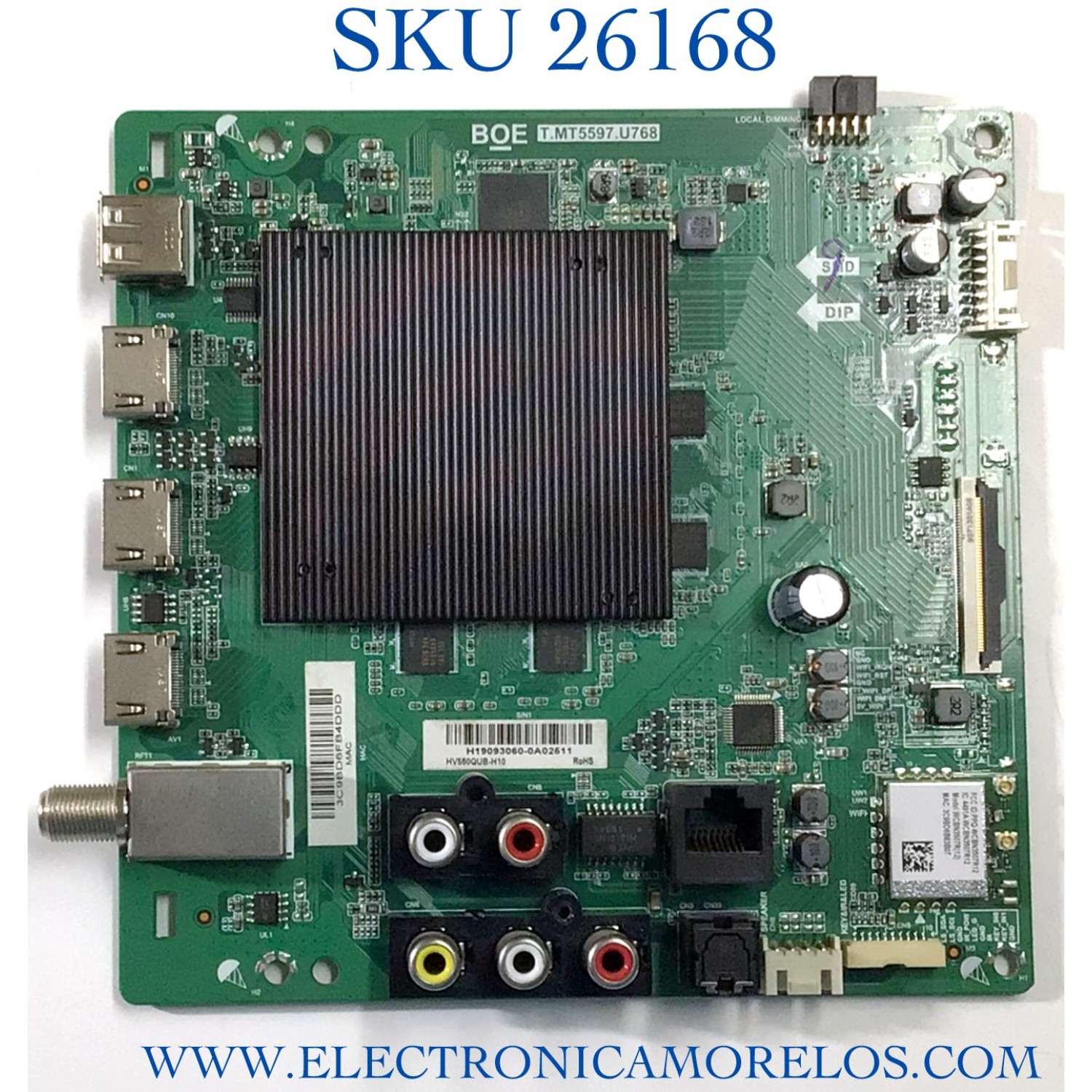 MAIN PARA TV VIZIO NUMERO DE PARTE 21201-02118 / T.MT5597.U768 / 4700002867 / H1909360-0A02511 / TV19720101 / MODELO M556-G4 LBPFQNBW / M556-G4