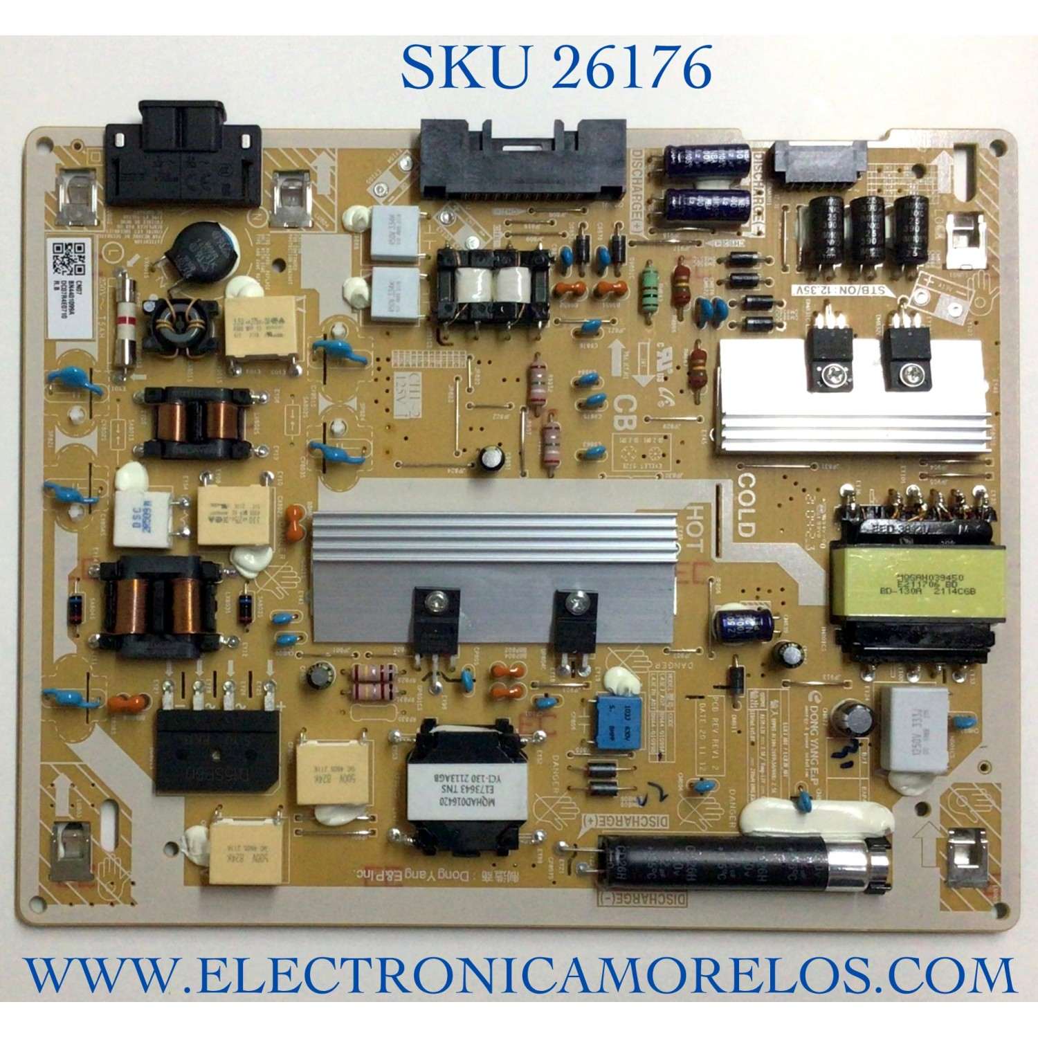 FUENTE DE PODER PARA TV SAMSUNG QLED 4K UHD SMART TV / NUMERO DE PARTE BN44-01099A / L43E7_ADY / BN4401099A / PANEL CY-QA043HGAV1H / MODELO QN43Q60 / QN43Q60AAFXZA / QN43Q60AAFXZA AA01