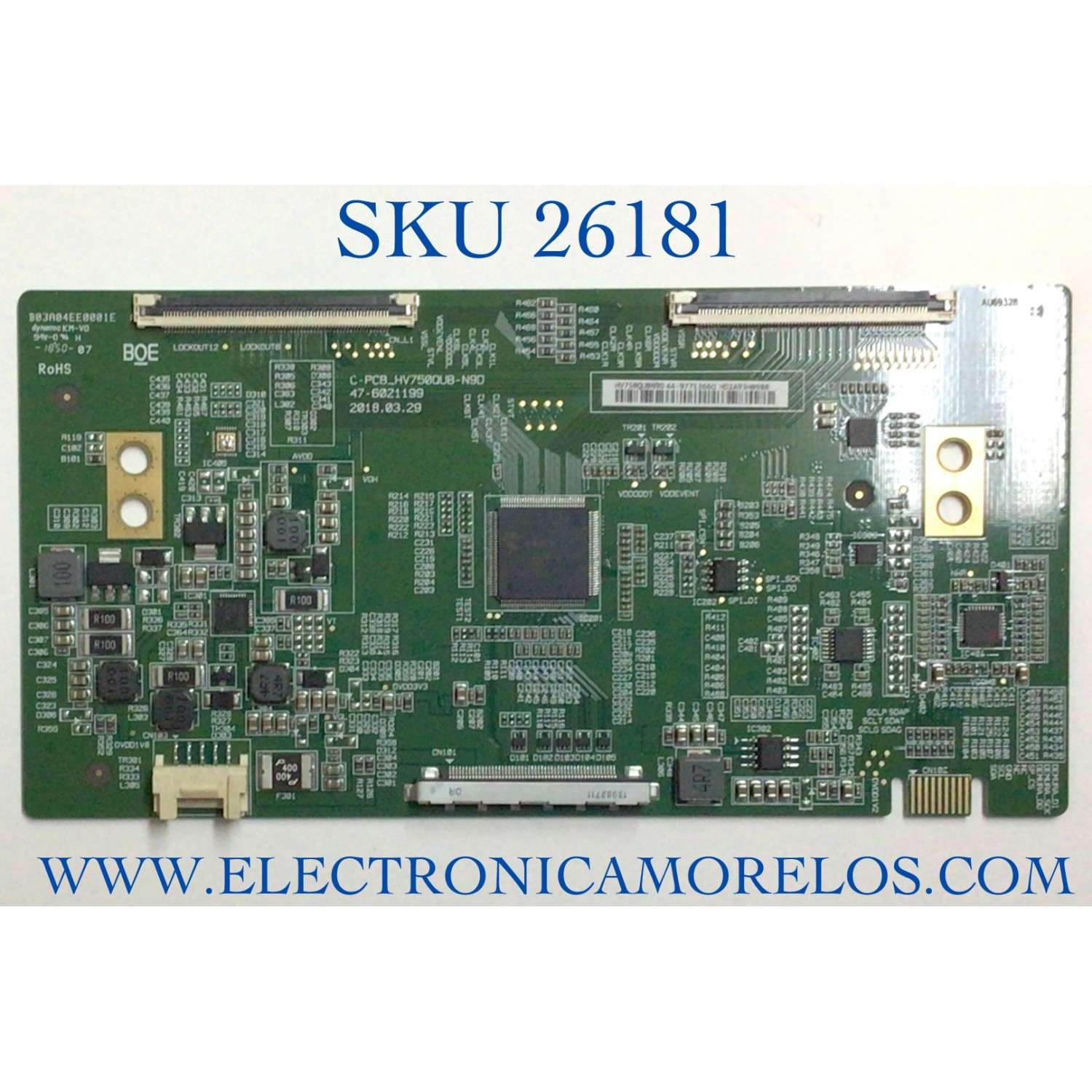 T-CON ((CHECAR EL CONECTOR DEL LVDS )) PARA TV LG NUMERO DE PARTE 44-9771366O / 47-6021199 / C-PCB_HV750QUB-N9D / HV750QUBN9D / HD2A93H0980 / PANEL NC750DQE-ABGR3 MODELO 75NANO80UNA.BUSVLKR / 75NANO80UNA