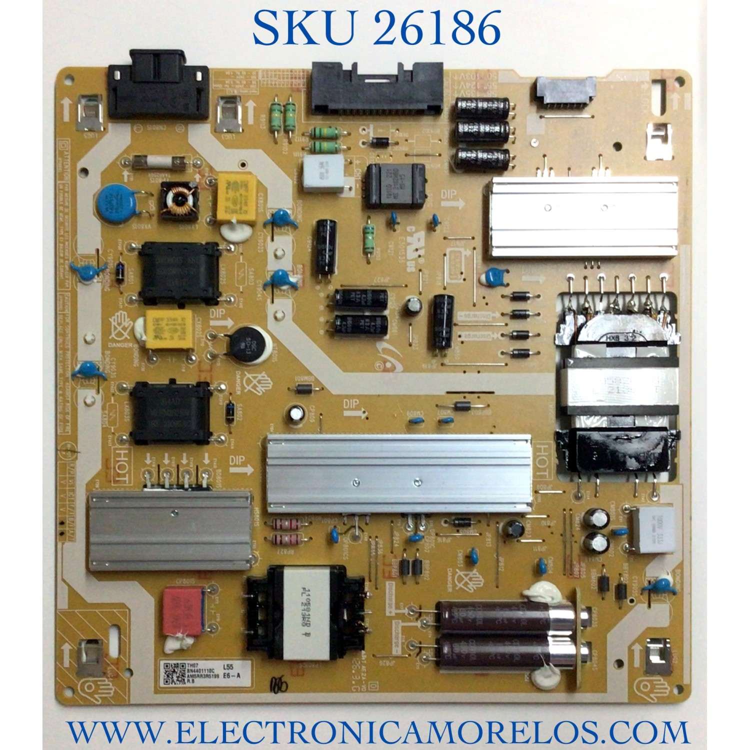 FUENTE DE PODER PARA TV SAMSUNG / NUMERO DE PARTE BN44-01110C / BN4401110C / L55E6_AHS / MODELOS UN50AU8000 / UN50AU8000B / UN50AU8000FXZA AB18 / UN50AU8000FXZA AB04 / UN55AU8000 / UN55AU8000FXZA CA01 / UN55AU8000FXZA FF05 / UN55AU8000FXZA FA17