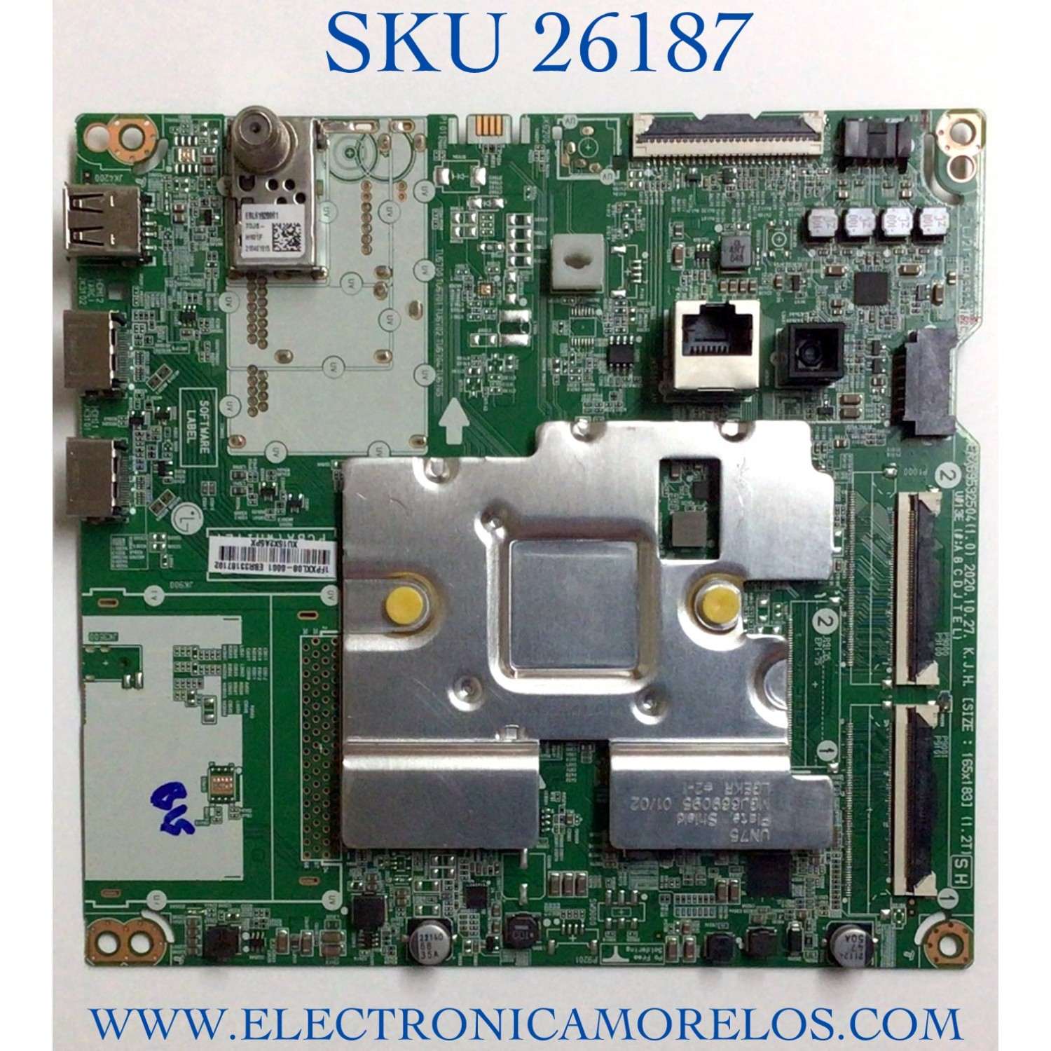 MAIN PARA TV LG 4K UHD HDR SMART TV / NUMERO DE PARTE EBR33187102 / EAX69532504 / EAX69532504(1.0) / 33187102 / PANEL LVU430BEDX E0018 / DISPLAY HV430QUB-F1D / HV430QUB-F7D / MODELO 43UP7000PUA / 43UP7000PUA.CUSFLH