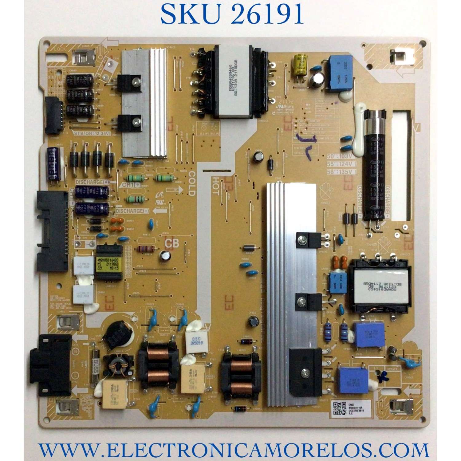 FUENTE DE PODER PARA TV SAMSUNG / NUMERO DE PARTE BN44-01110A / L55E6_ADY / BN4401110A / PANEL CY-SA050HGAV4H / MODELOS UN50AU8000FXZA / UN50AU8000FXZA AA03 / UN50AU8000BXZA / UN50AU8000BXZA XO14