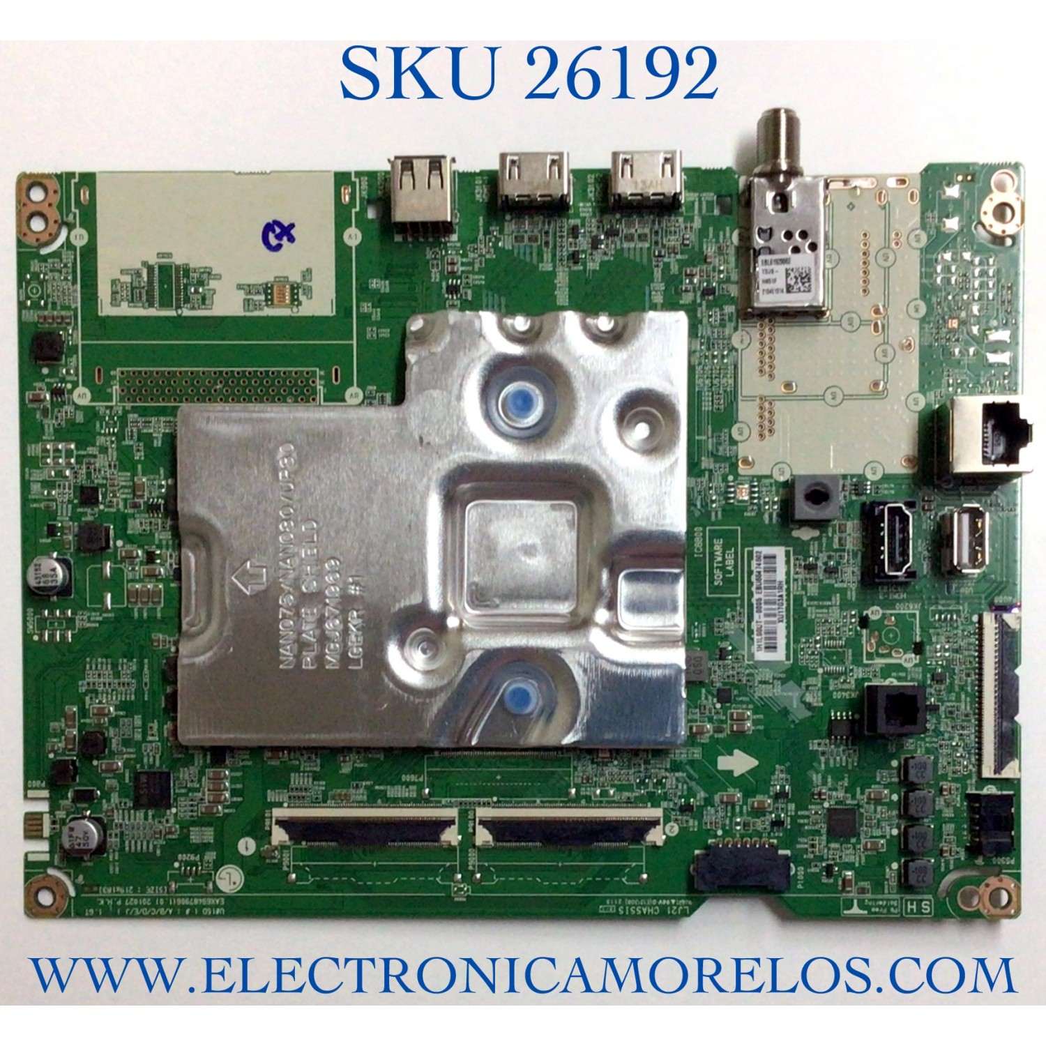 MAIN PARA TV LG NUMERO DE PARTE EBU66474602 / EAX69487906 / EAX69581701 (1.1) / 1H1L00UT-0005 / XU17G3A1RH / PANEL NC500TQG-AAKH1 / DISPLAY LC500DQC (SP) (A1) / MODELO 50UP8000PUR.BUSYLJM / 50UP8000PUR