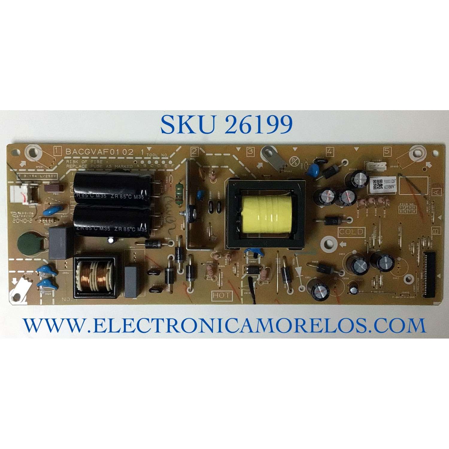 FUENTE PARA TV PHILIPS NUMERO DE PARTE ACGVBMPWT / BACGVF0102 1 / P000010287 / ACGCU2-43UX / PANEL BOEI430WQ1 / MODELO 43PFL5604/F7 A