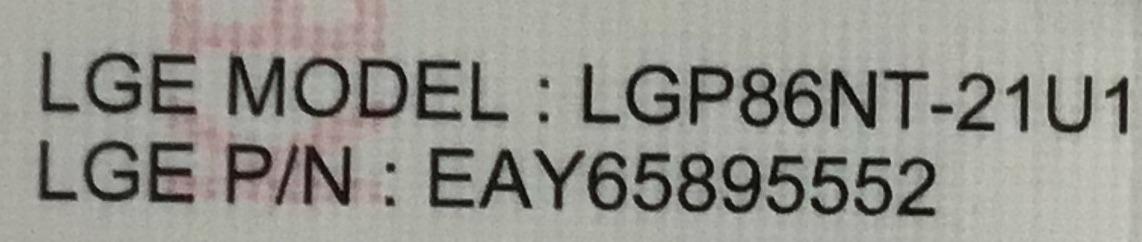 FUENTE DE PODER PARA TV LG NANOCELL SMART / NUMERO DE PARTE EAY65895552 / LGP86NT-21U1 / 3PCR02852B / EPCD31CB1B/ PANEL NC860TQF-AAKP1 / MODELO 86NANO75UPA.BUSYLKR / 86NANO75UPA / 86UP8770PUA - Imagen 2