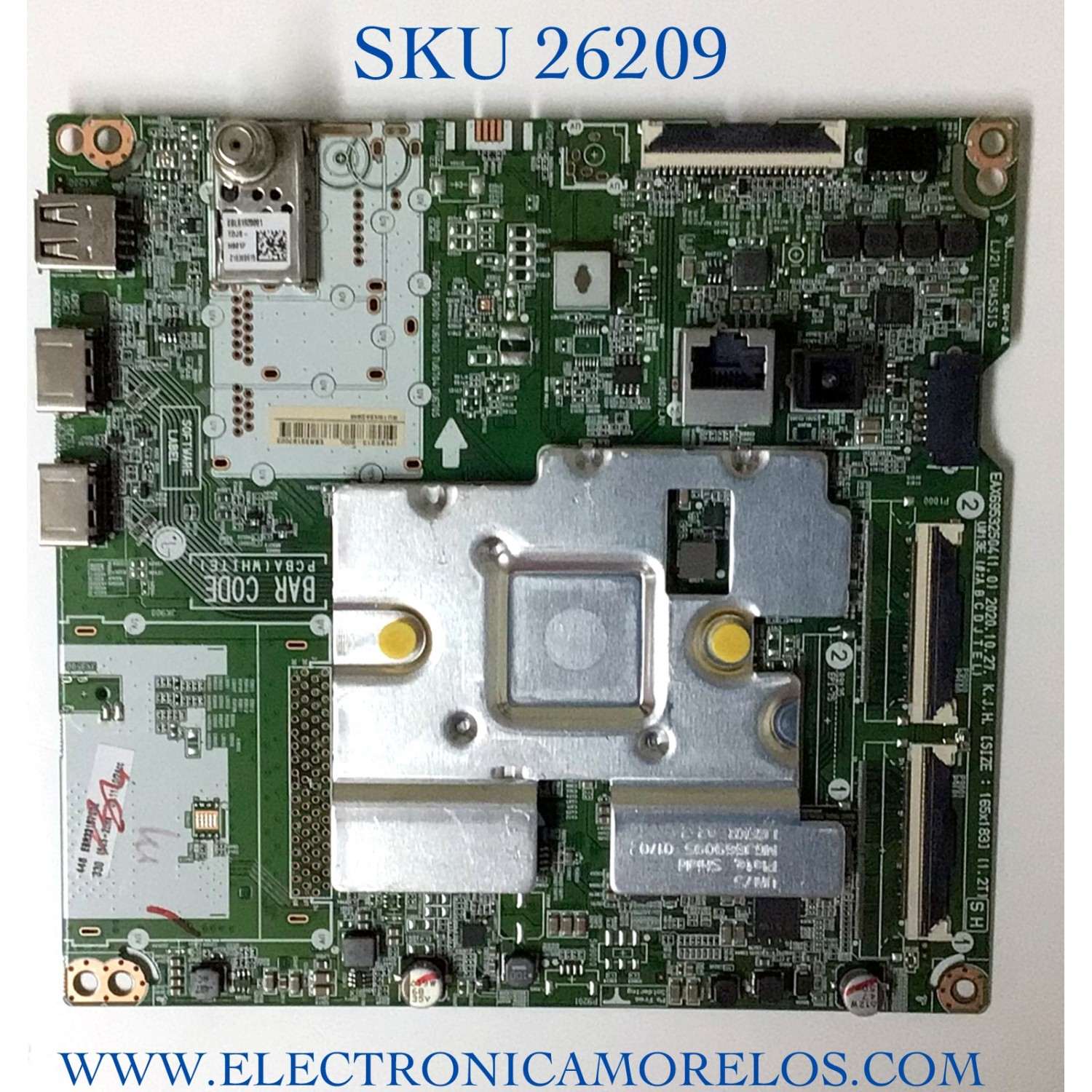 MAIN PARA TV LG NUMERO DE PARTE EBR33187002 / EAX69532504 / 1FEBR010-000L / RU15R2A08M / PANEL LVU550LGDXE0212 / DISPLAY LC550EQC (SP)(A1) / MODELO 55UP7000PUA.CUSYLH / 55UP7000PUA