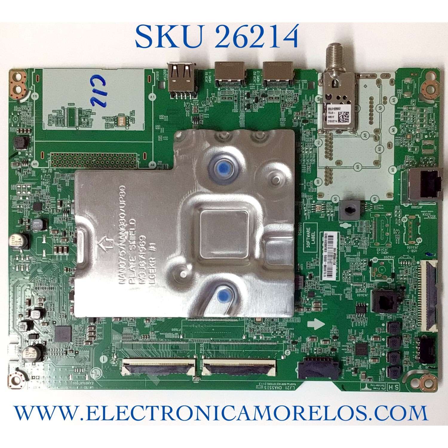 MAIN PARA TV LG NUMERO DE PARTE EBU66281903 / EAX69487906 / 1I1L009B-0005 / XAU1865A190 / PANEL NC550TQG-ABKH3 / MODELO 55UP7670PUC
