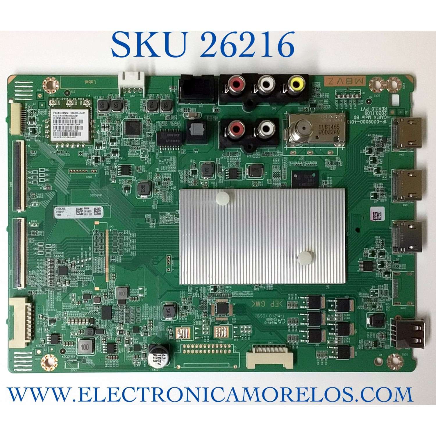 MAIN PARA TV VIZIO NUMERO DE PARTE V706J03 / 1P-0209X00-4010 / 210512 / 1804 / 598A / MODELO V706-J03 LFTGD8KX / V706-J03